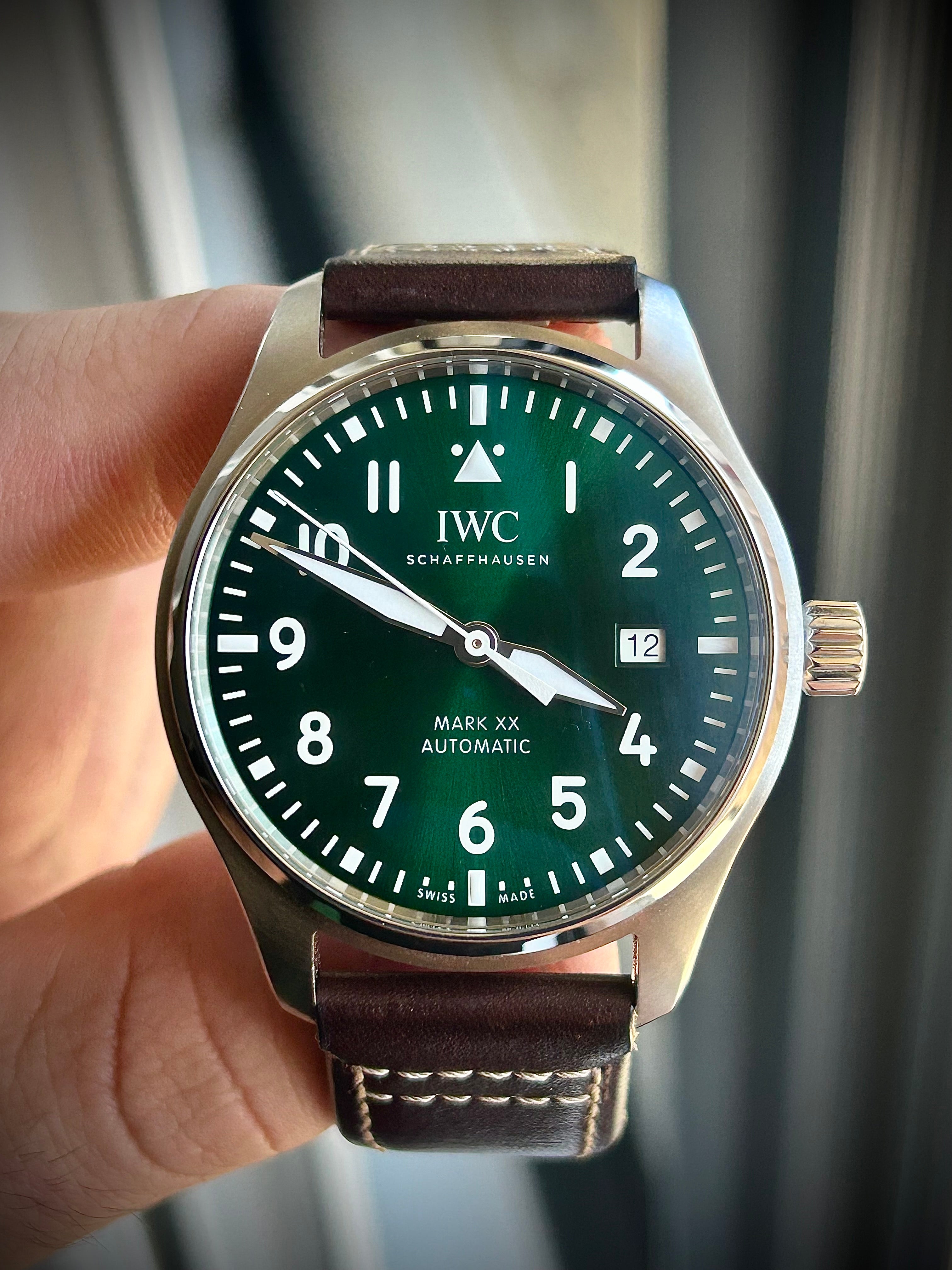 2024 IWC PILOTS WATCH MARK XX, GREEN DIAL, IW328305, FULL SET, INC GST