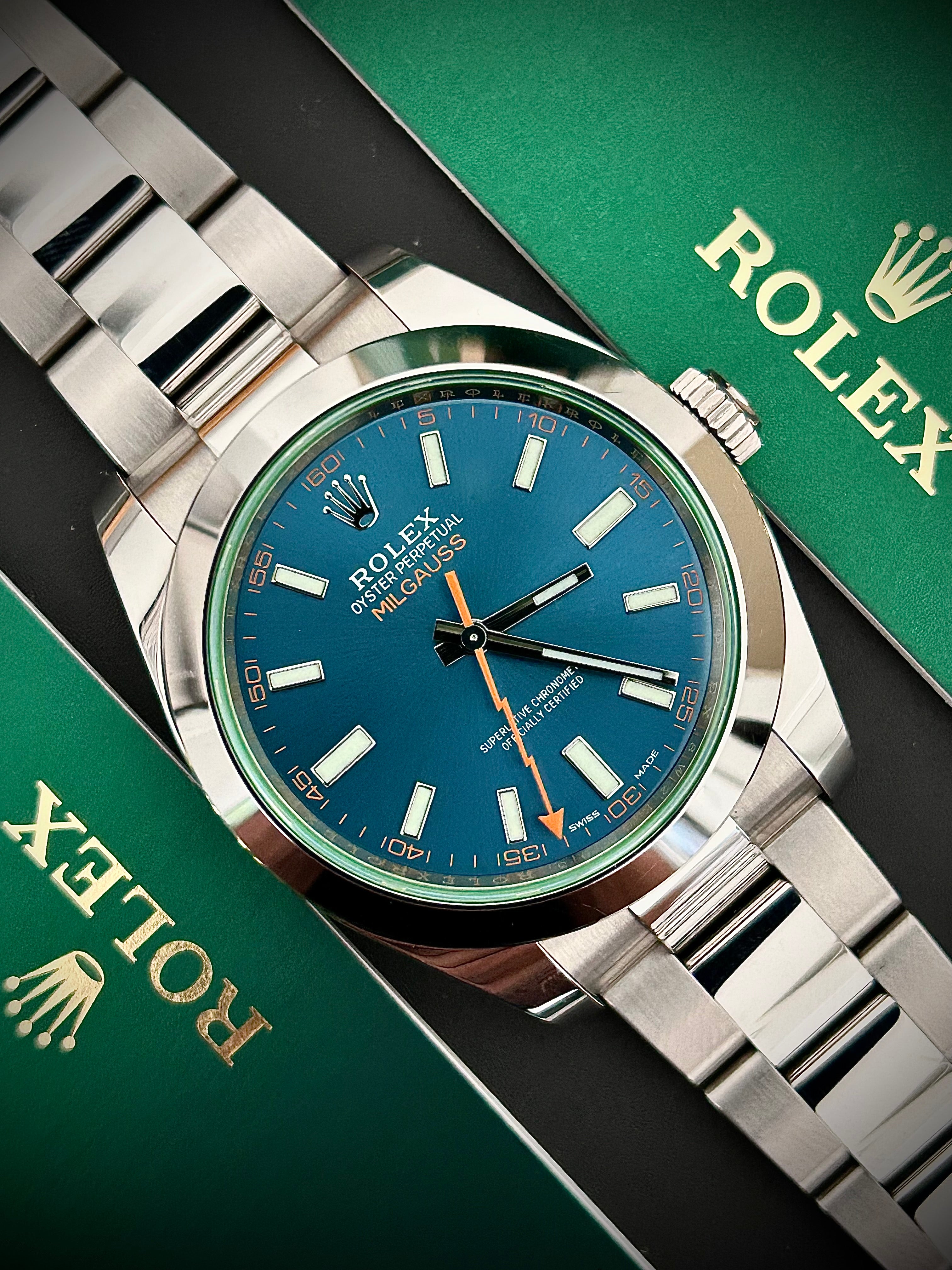 2021 ROLEX MILGAUSS, 116400GV, FULL SET, INC GST