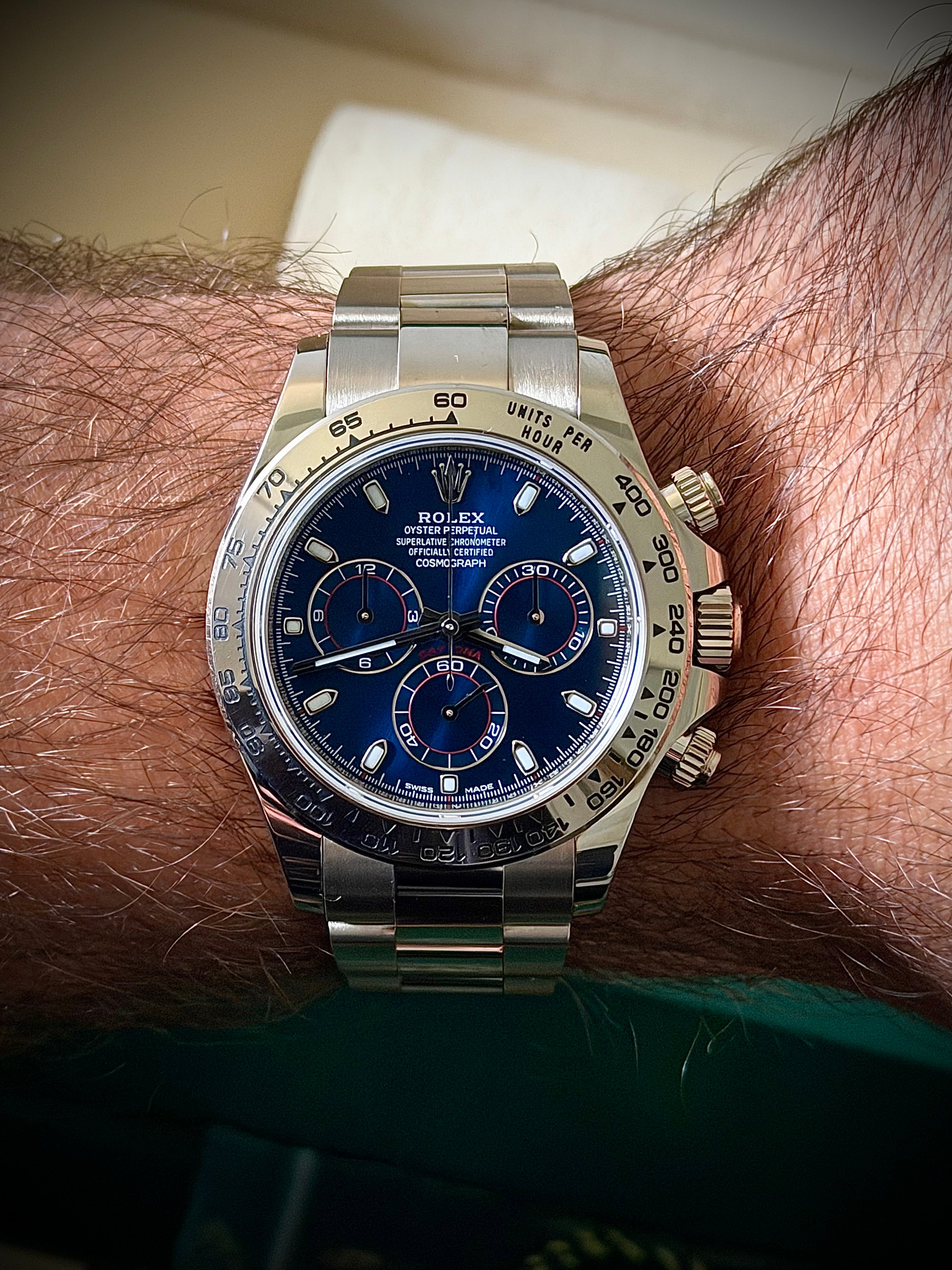 2017 ROLEX COSMOGRAPH DAYTONA “JOHN MAYER”, 116509, BLUE DIAL, BOX & PAPERS, INC GST
