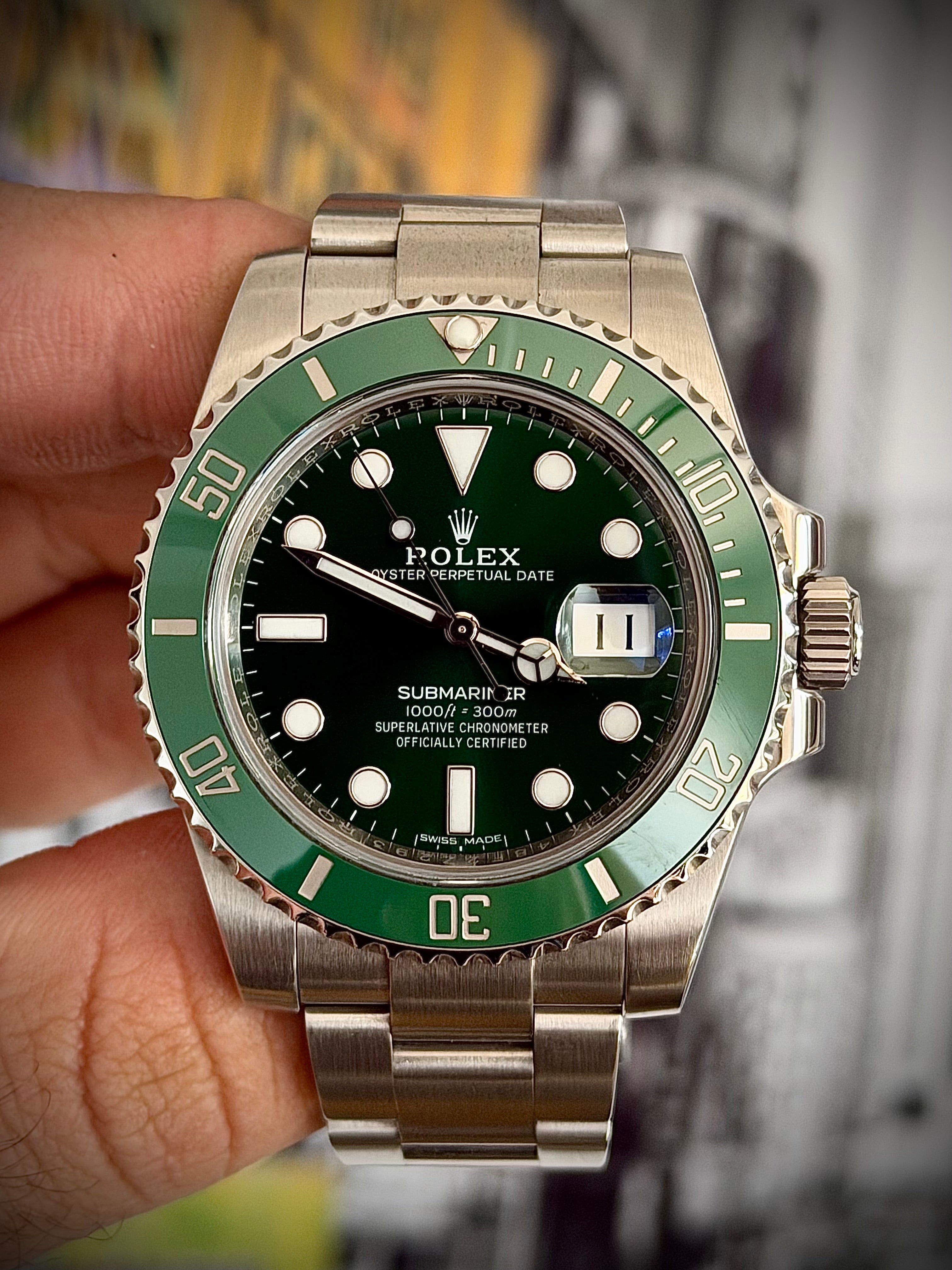 2017 ROLEX SUBMARINER DATE 116610LV, HULK, FULL SET, INC GST