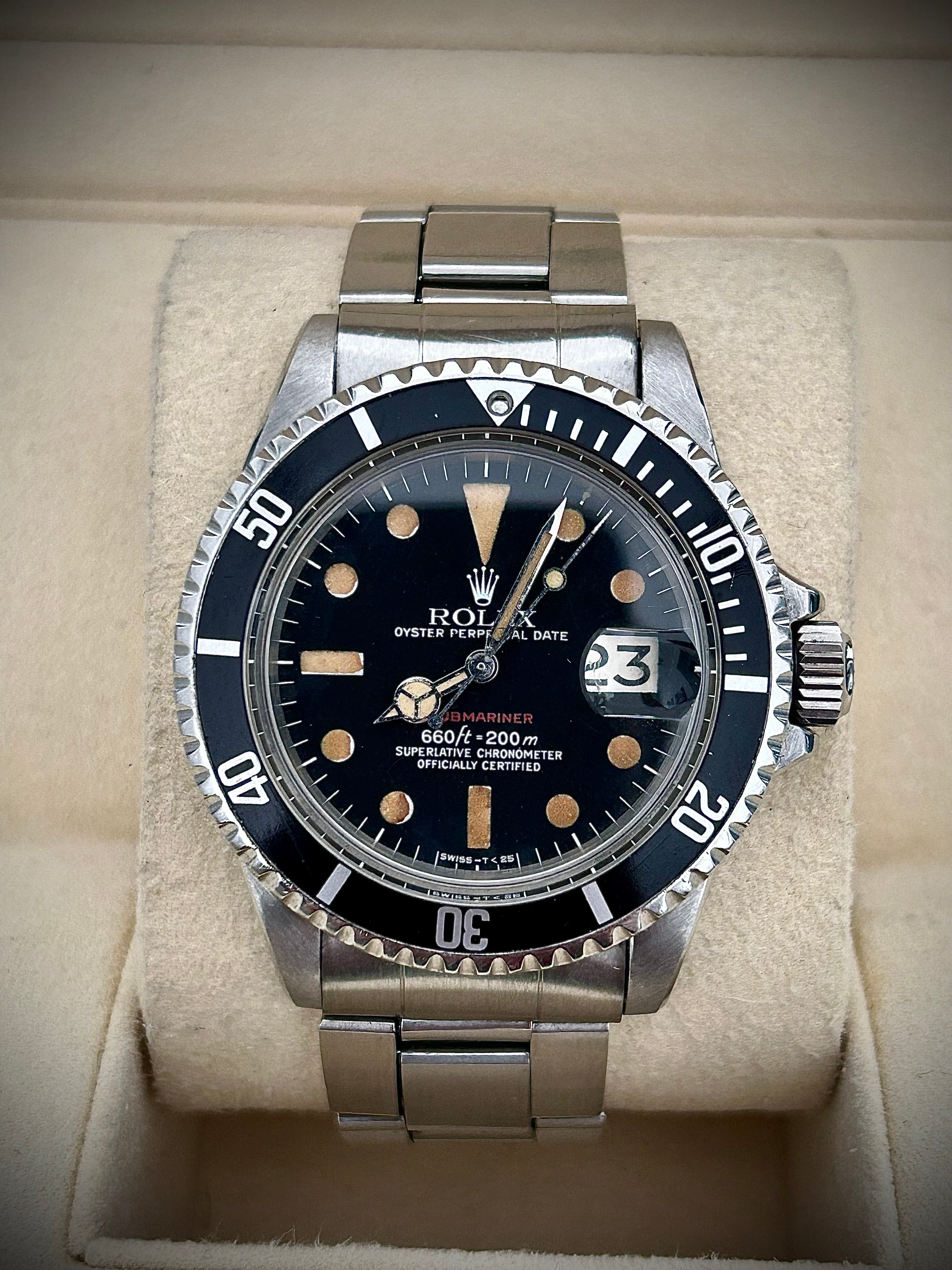 1973 ROLEX SUBMARINER DATE, “SINGLE RED”, 1680, WATCH ONLY, INC GST