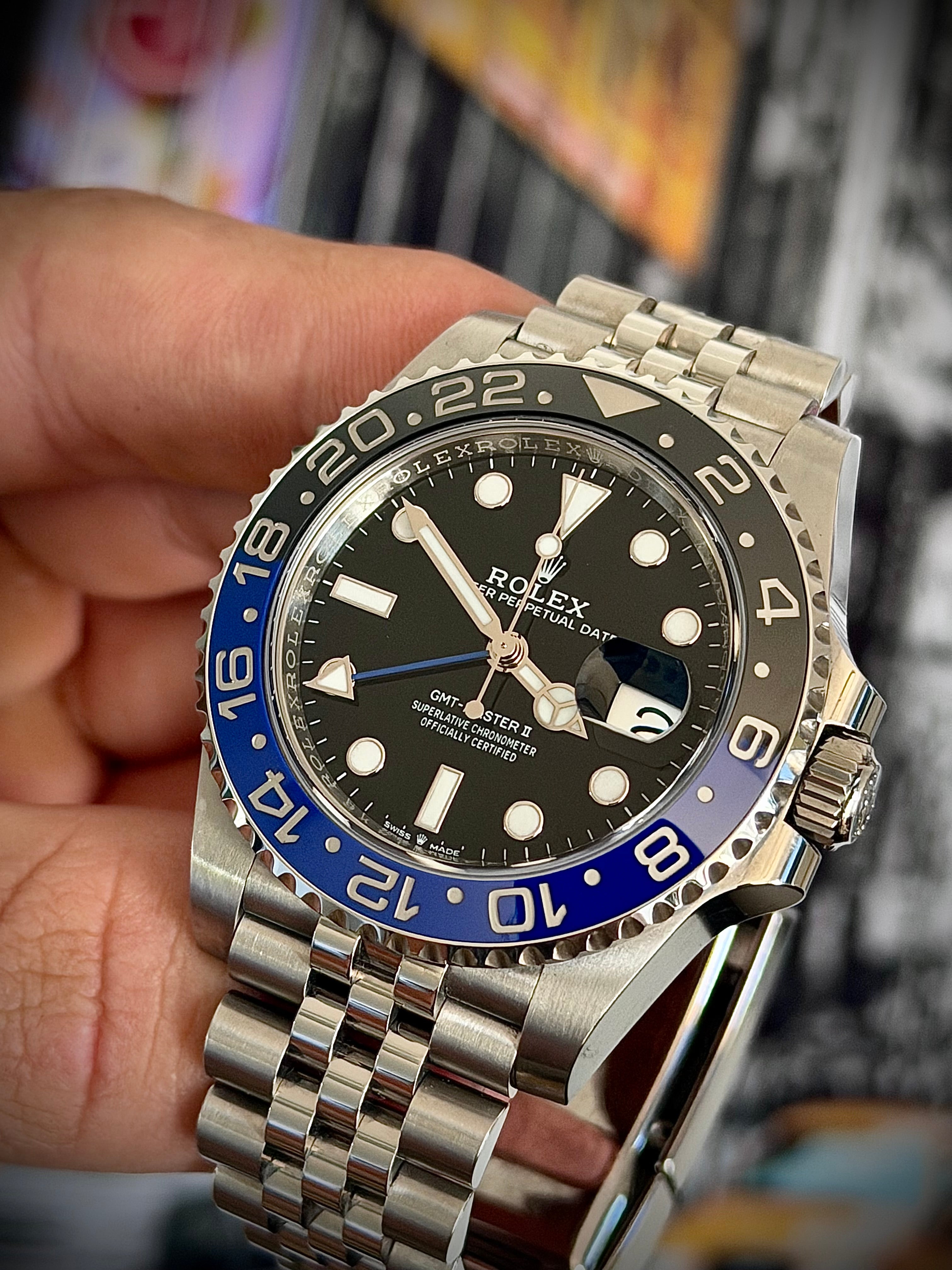 2024 ROLEX GMT MASTER II, BATGIRL, 126710BLNR, FULL SET, INC GST