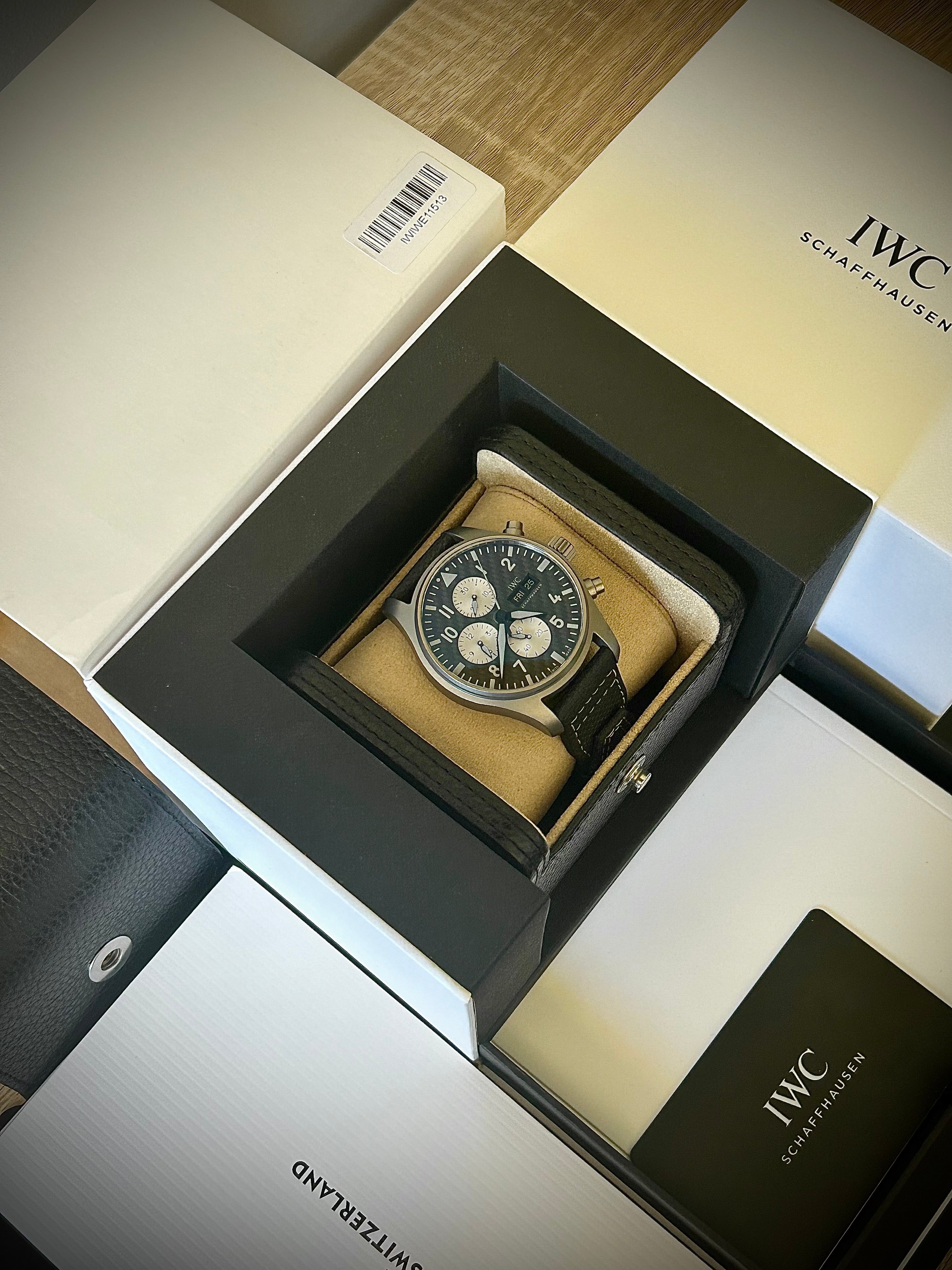 2023 IWC PILOTS WATCH CHRONOGRAPH AMG, IW377903, FULL SET, INC GST