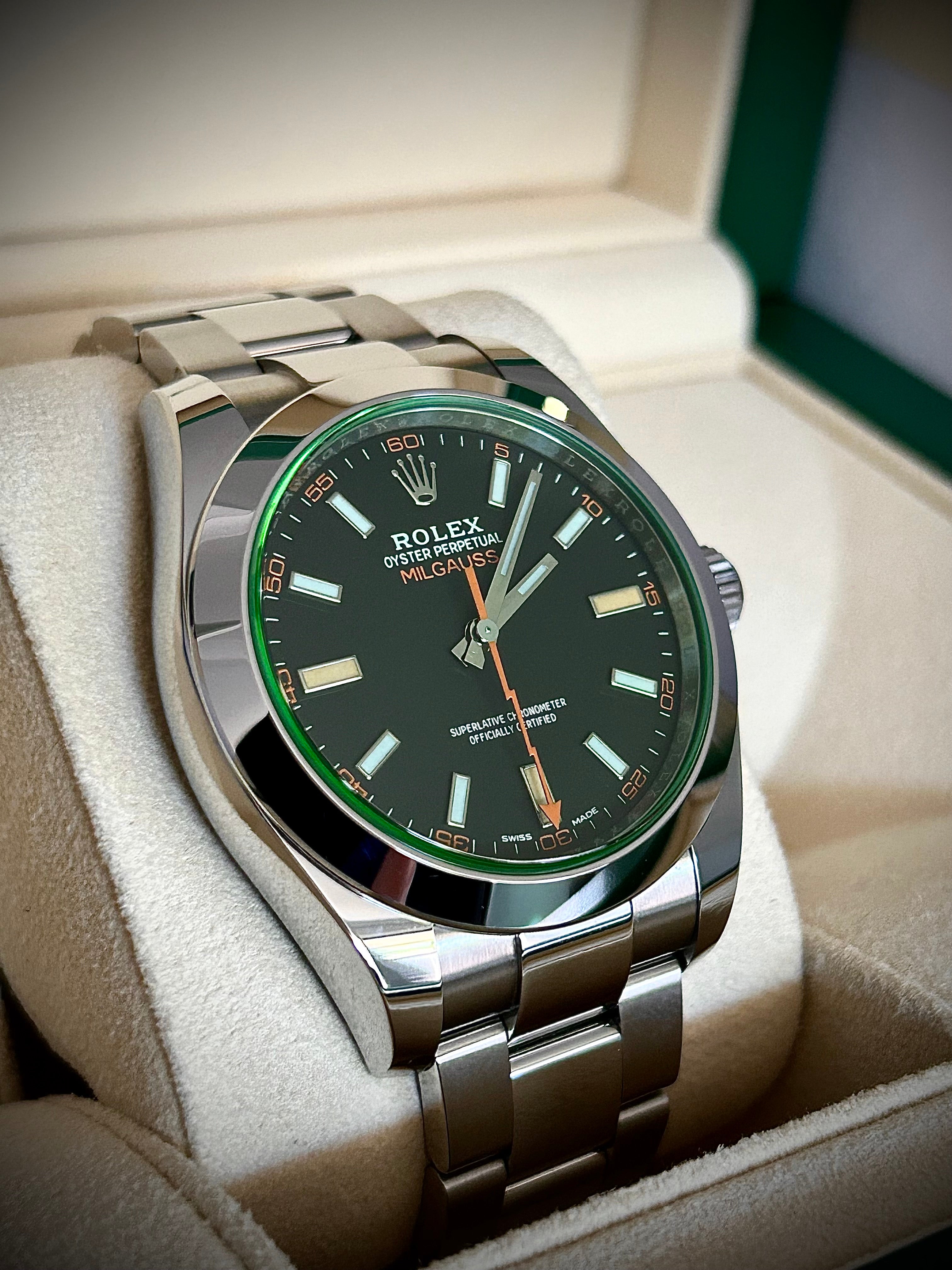 2021 ROLEX MILGAUSS, MINT, 116400GV, FULL SET, INC GST