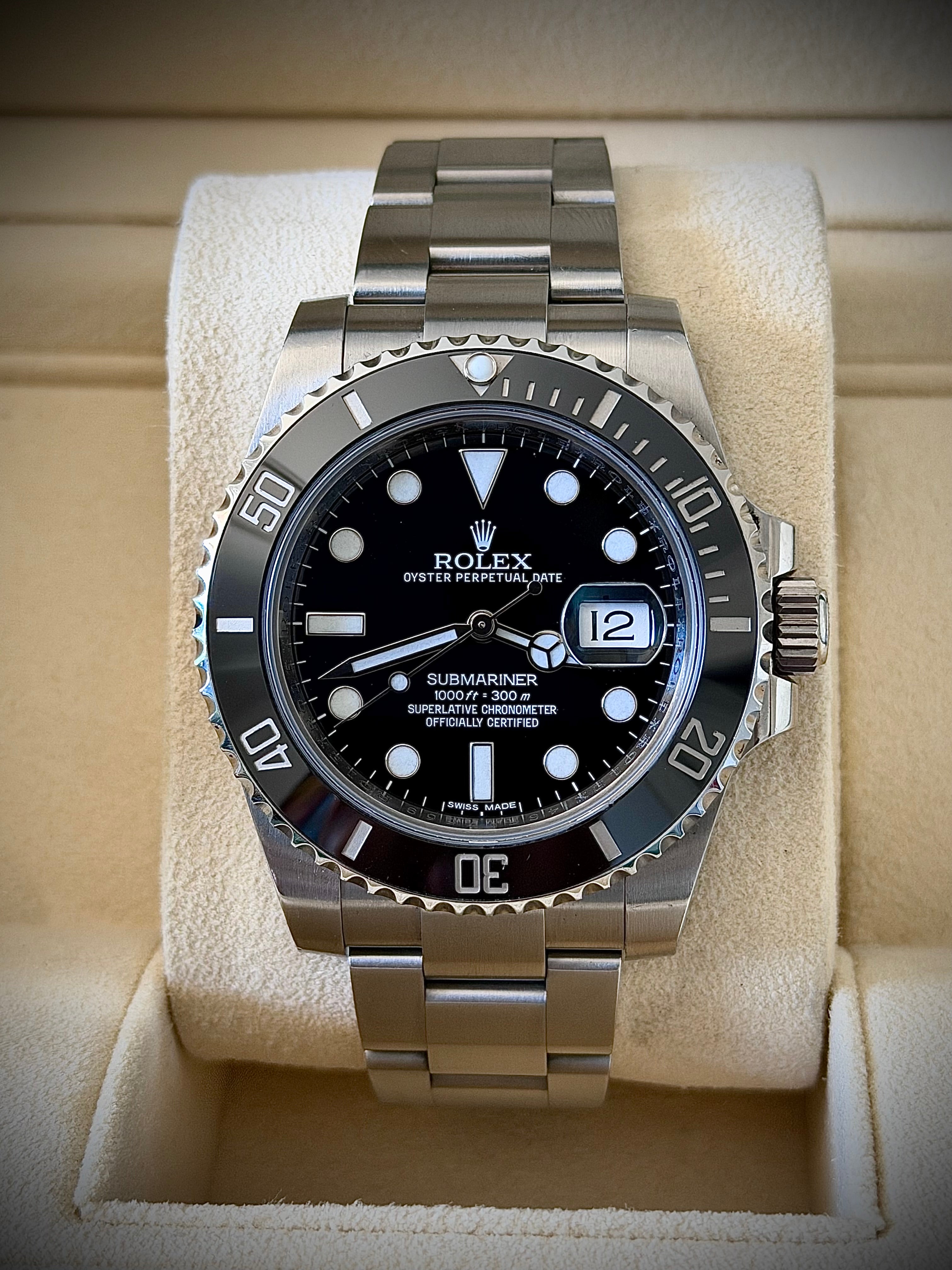2015 ROLEX SUBMARINER DATE 116610LN, FULL SET, INC GST