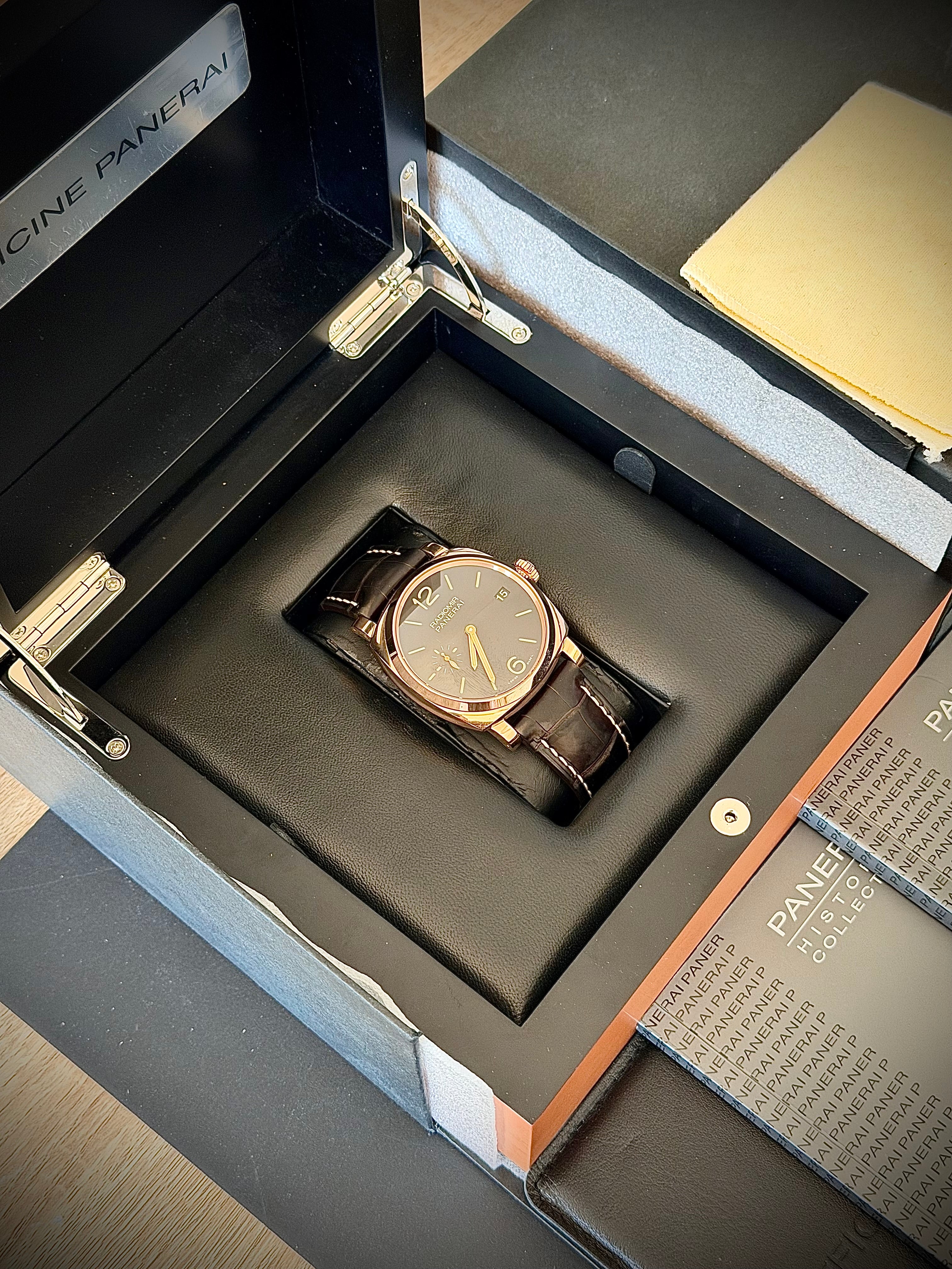 2014 PANERAI RADIOMIR 1940 3 DAYS ROSE GOLD, PAM00515, FULL SET, INC GST