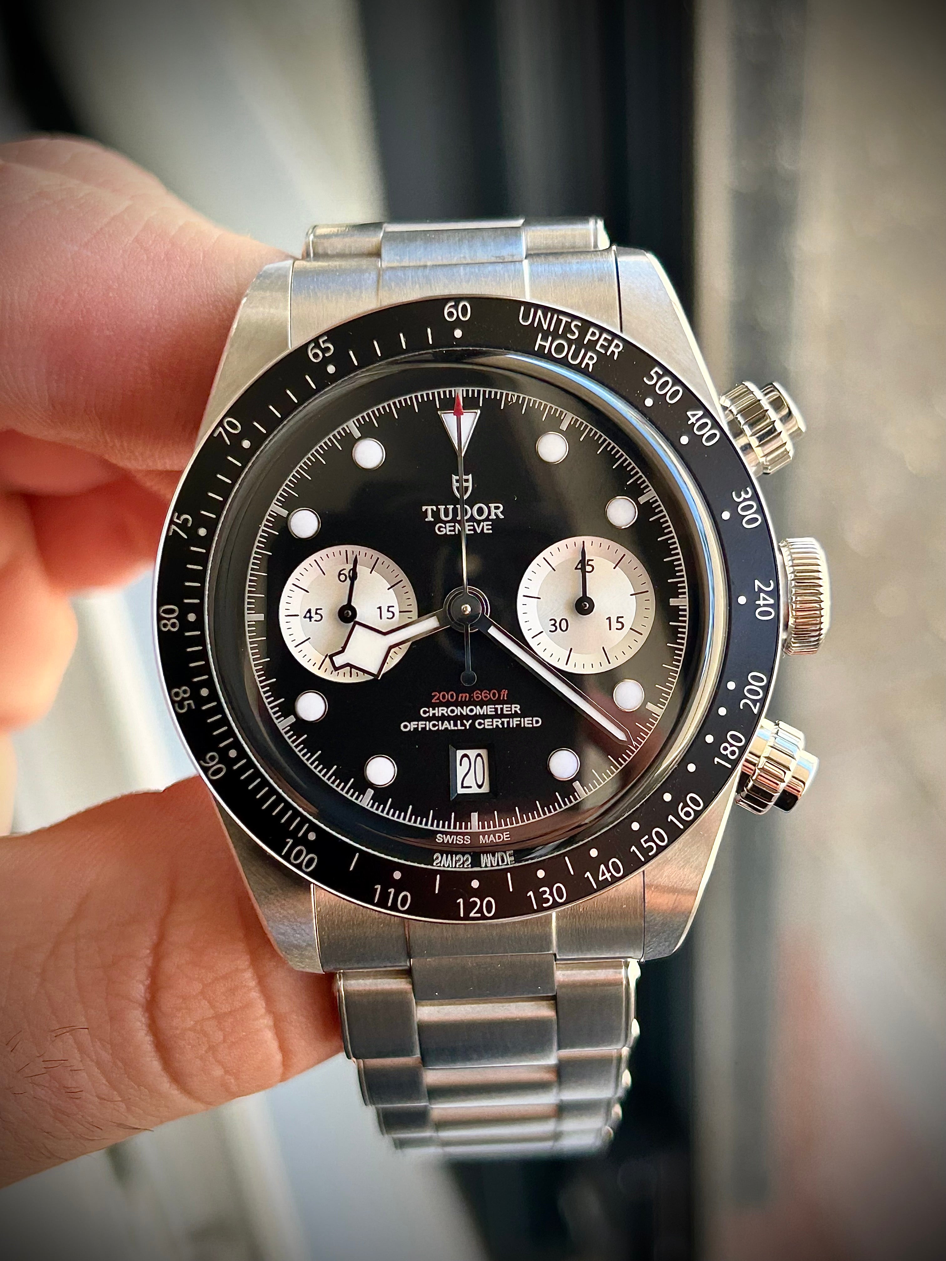 2021 TUDOR BLACK CHRONO “REVERSE PANDA”, FULL SET, INC GST