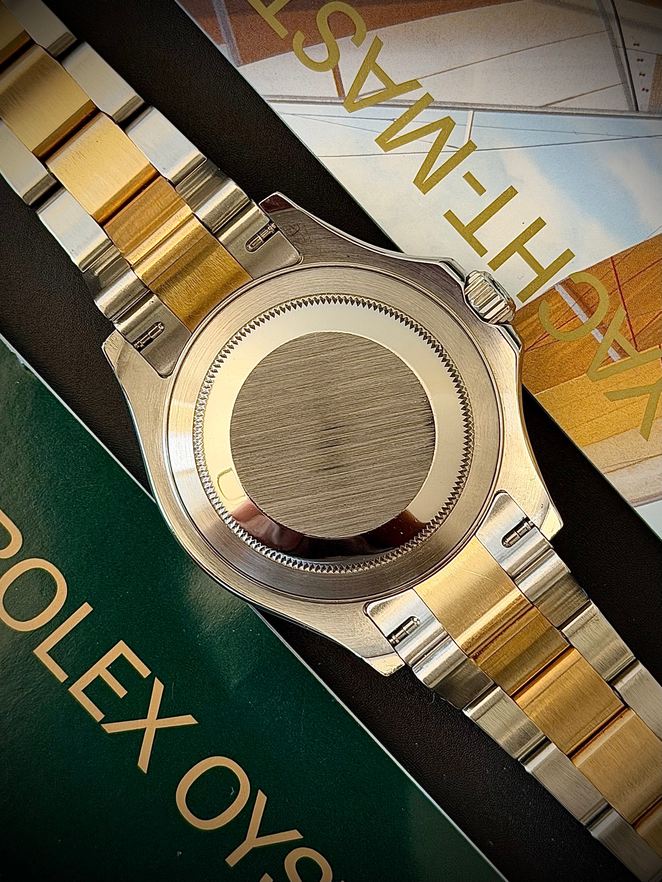 2007 ROLEX YACHT-MASTER, TWO TONE, BLUE DIAL, 16623, BOX & PAPERS, INC GST