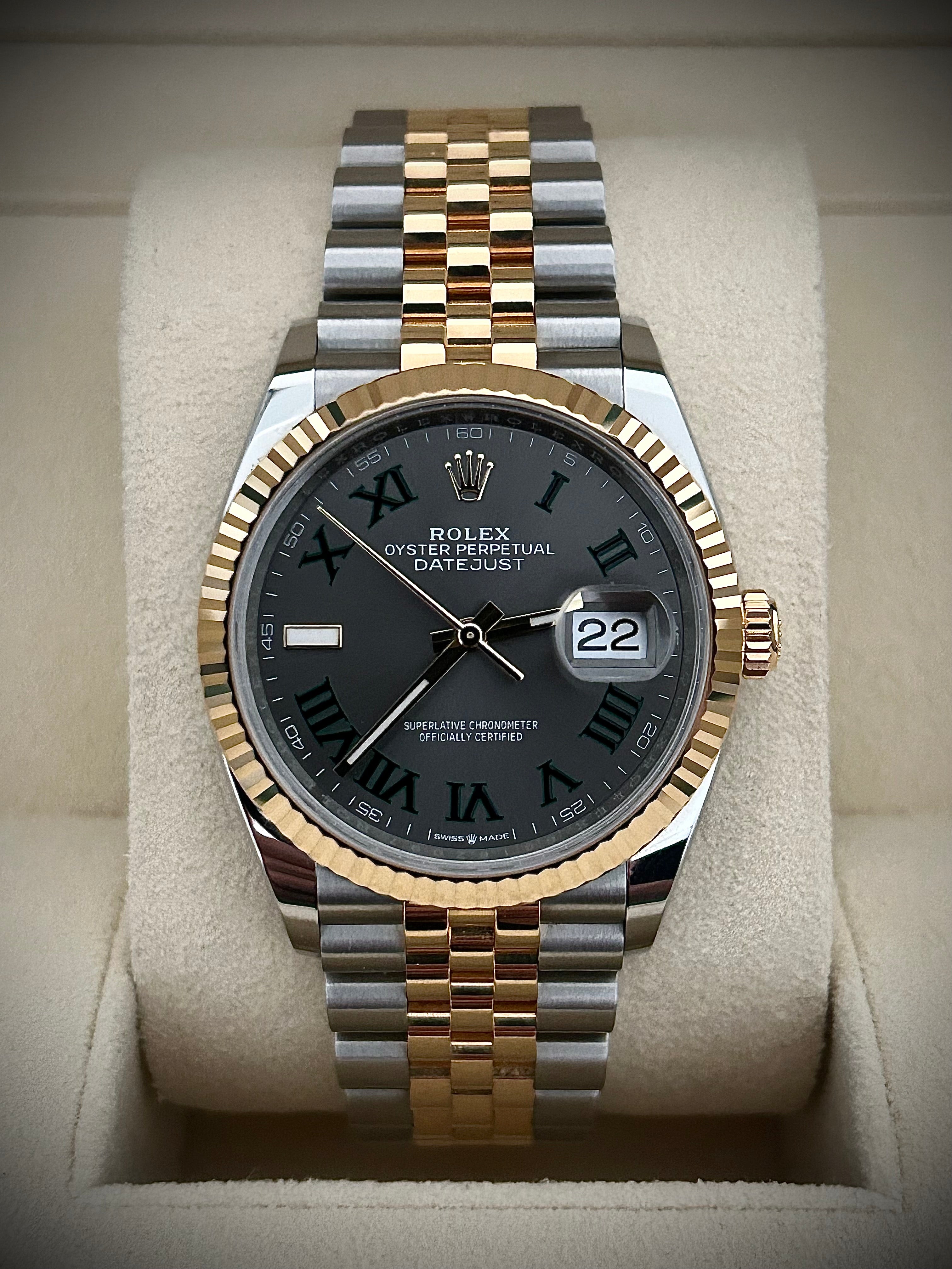 2024 ROLEX DATEJUST 36, 126233, “WIMBLEDON”, FULL SET, INC GST