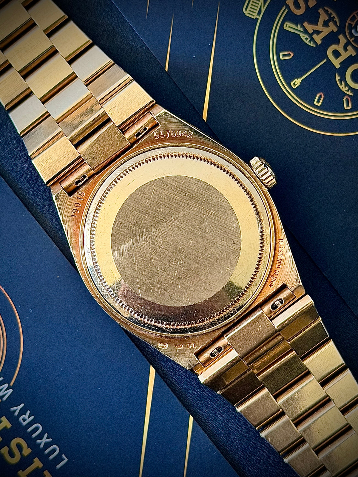 1978 ROLEX OYSTERQUARTZ DAY-DATE 36, 19018, CHAMPAGNE DIAMOND DIAL, 18CT YELLOW GOLD, WATCH ONLY, INC GST