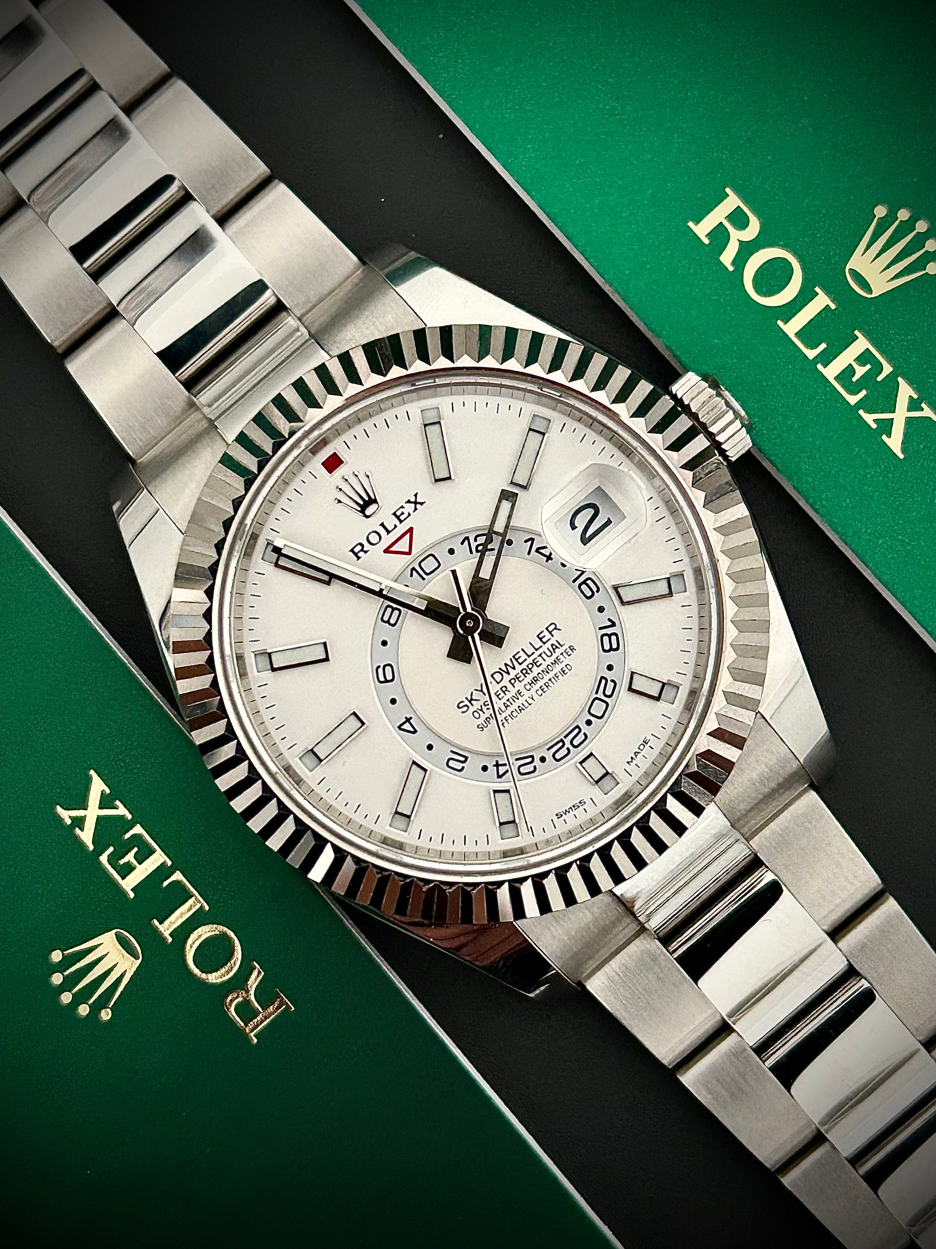 2020 ROLEX SKY DWELLER, WHITE DIAL, 326934, FULL SET, INC GST