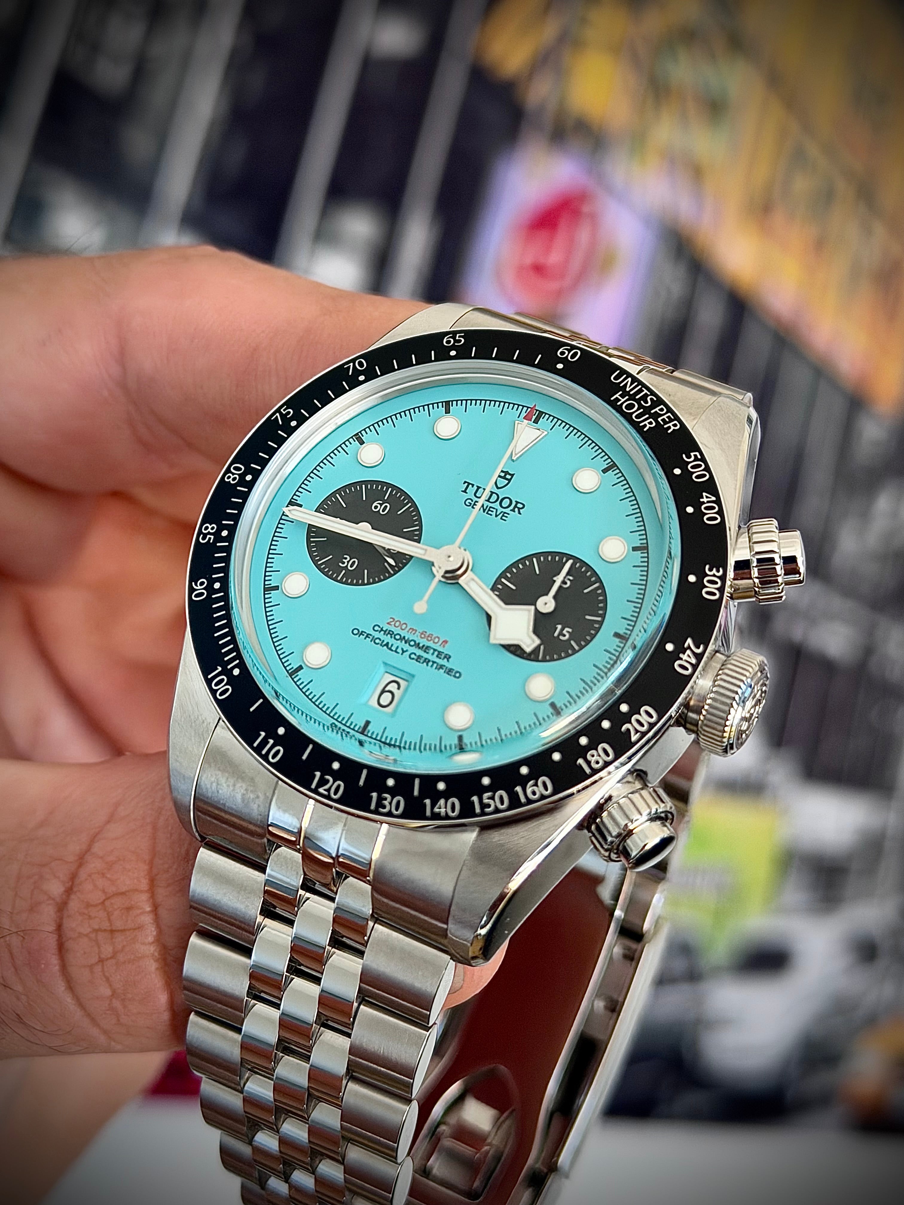 2026 TUDOR BLACK BAY CHRONOGRAPH “FLAMINGO BLUE”, FULL SET, INC GST