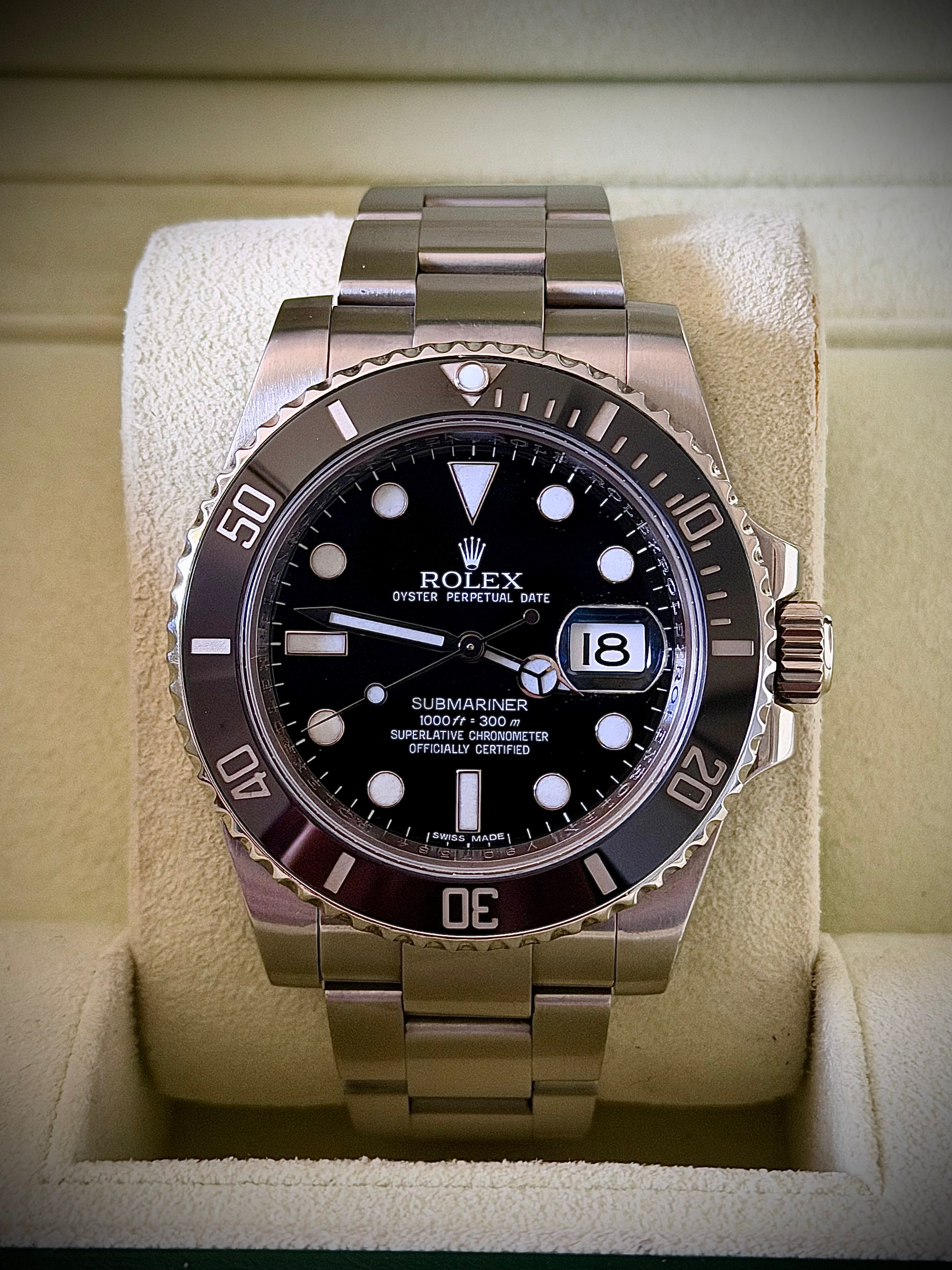 2010 ROLEX SUBMARINER DATE 116610LN, BOX AND PAPERS, INC GST