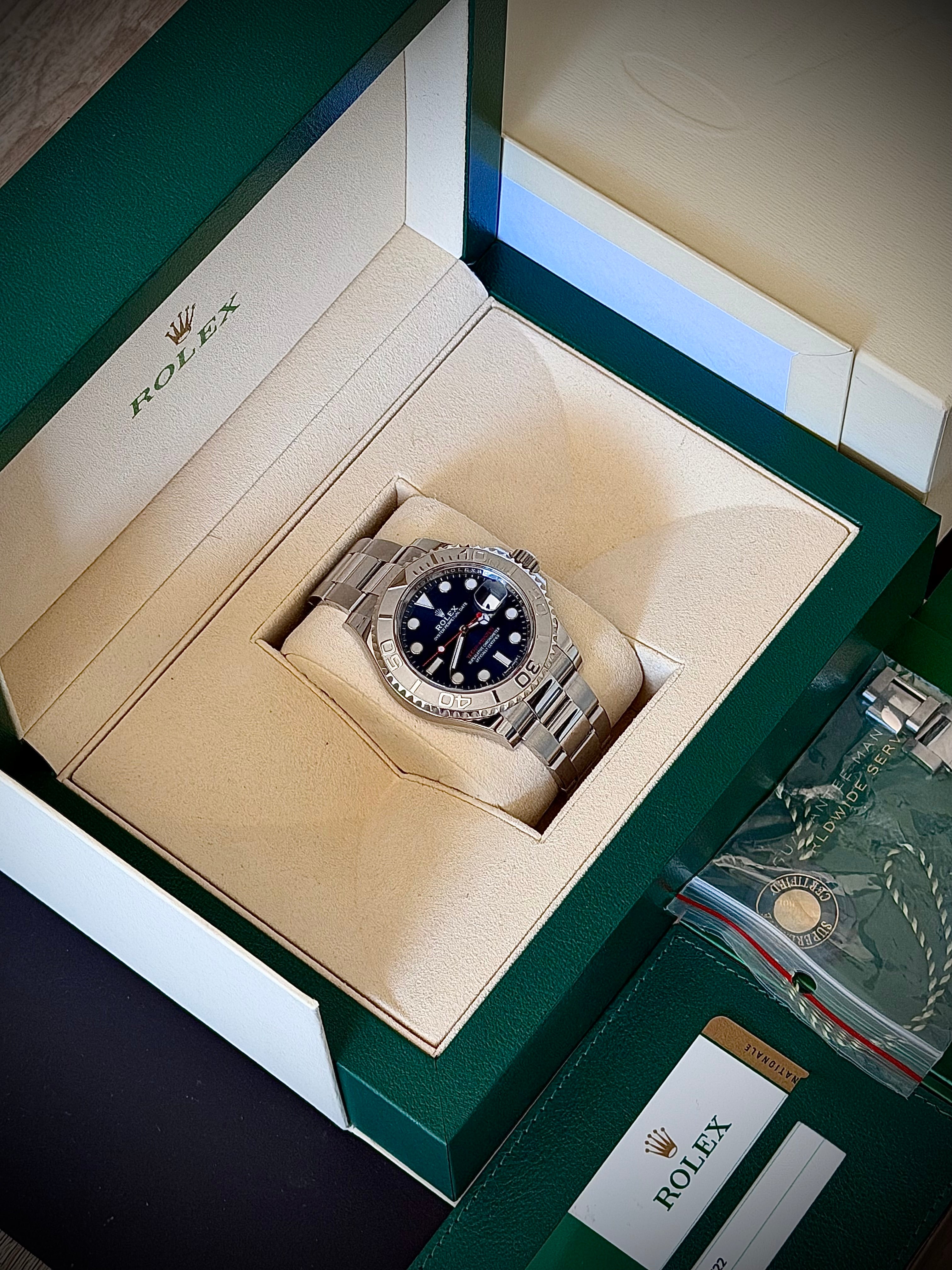 2018 ROLEX YACHT-MASTER 40, BLUE DIAL, 116622, FULL SET, INC GST