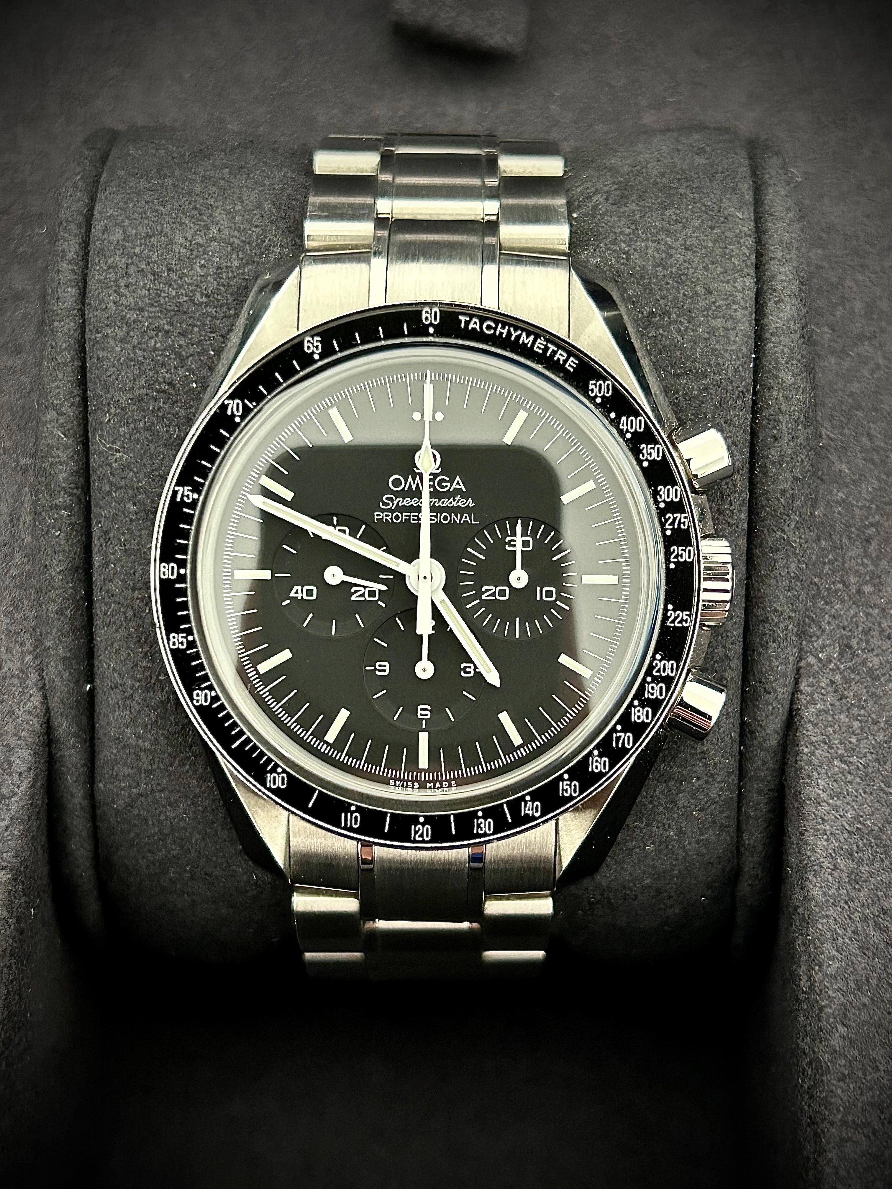 2020 OMEGA SPEEDMASTER MOONWATCH SAPPHIRE SANDWICH, BIG BOX, FULL SET, INC GST