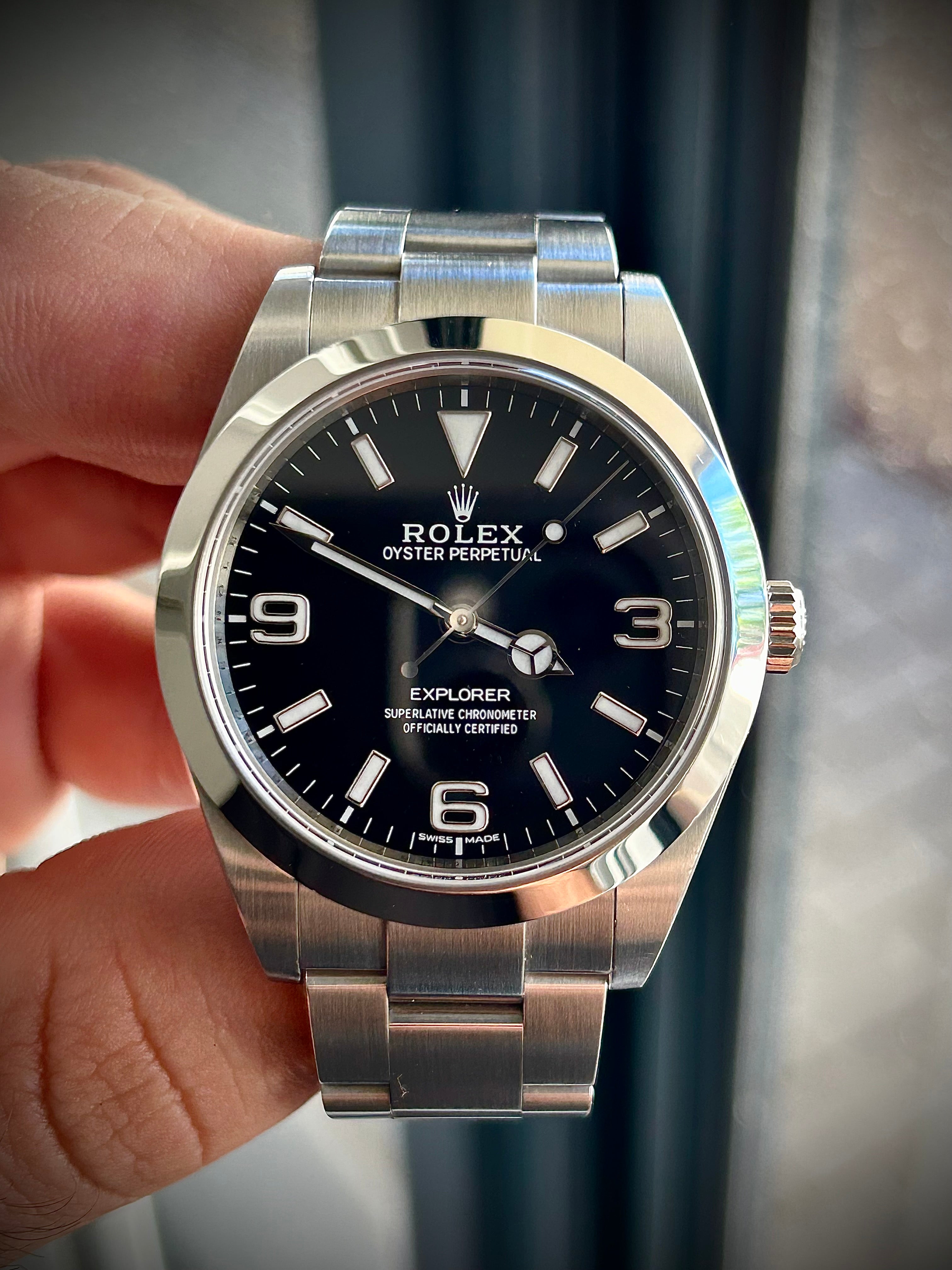 2013 ROLEX EXPLORER 39, 214270, WITH RSC, FULL SET, INC GST