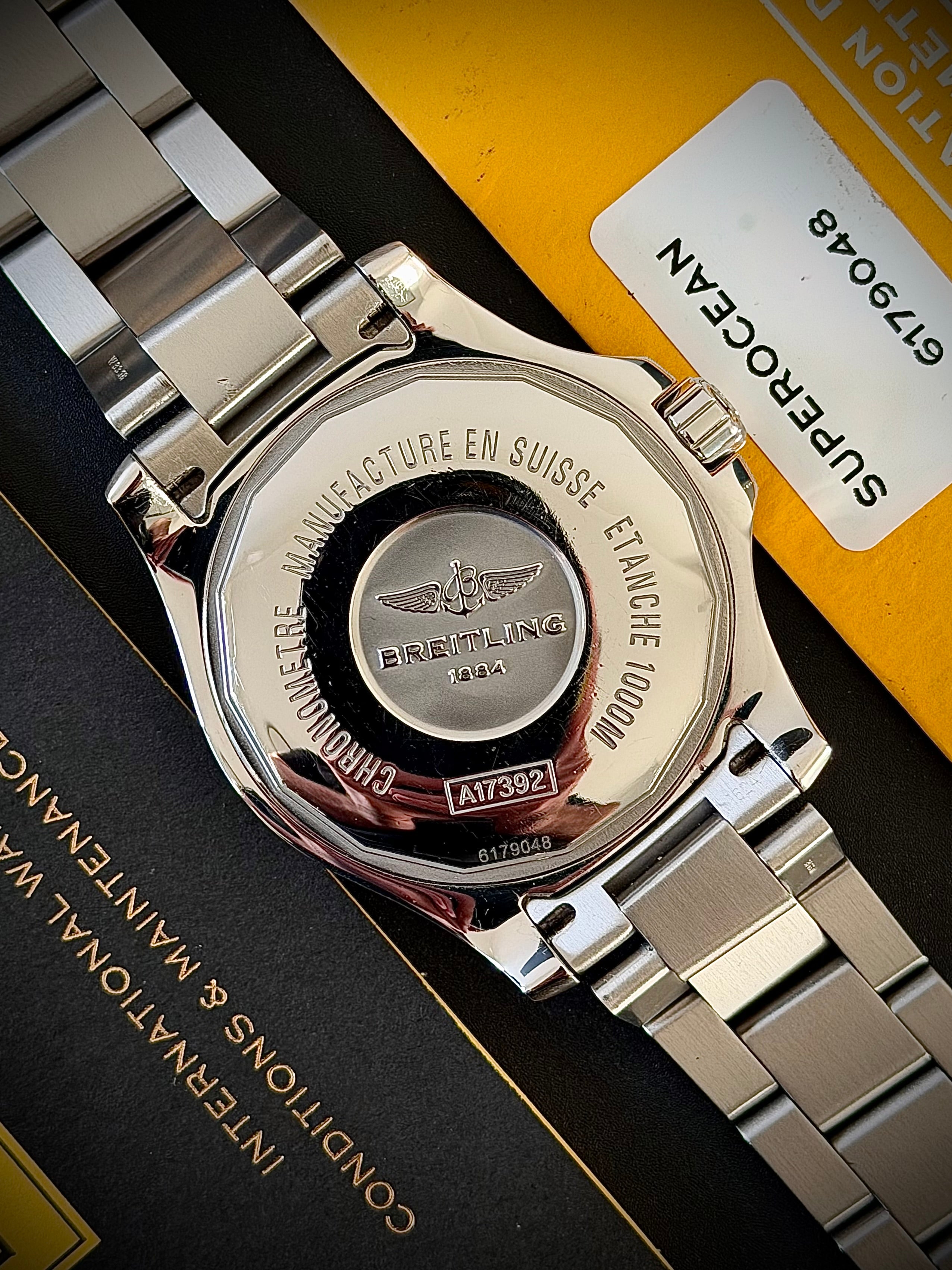 2019 BREITLING SUPEROCEAN 44, A17392D8/C910, BOX AND PAPERS, INC GST