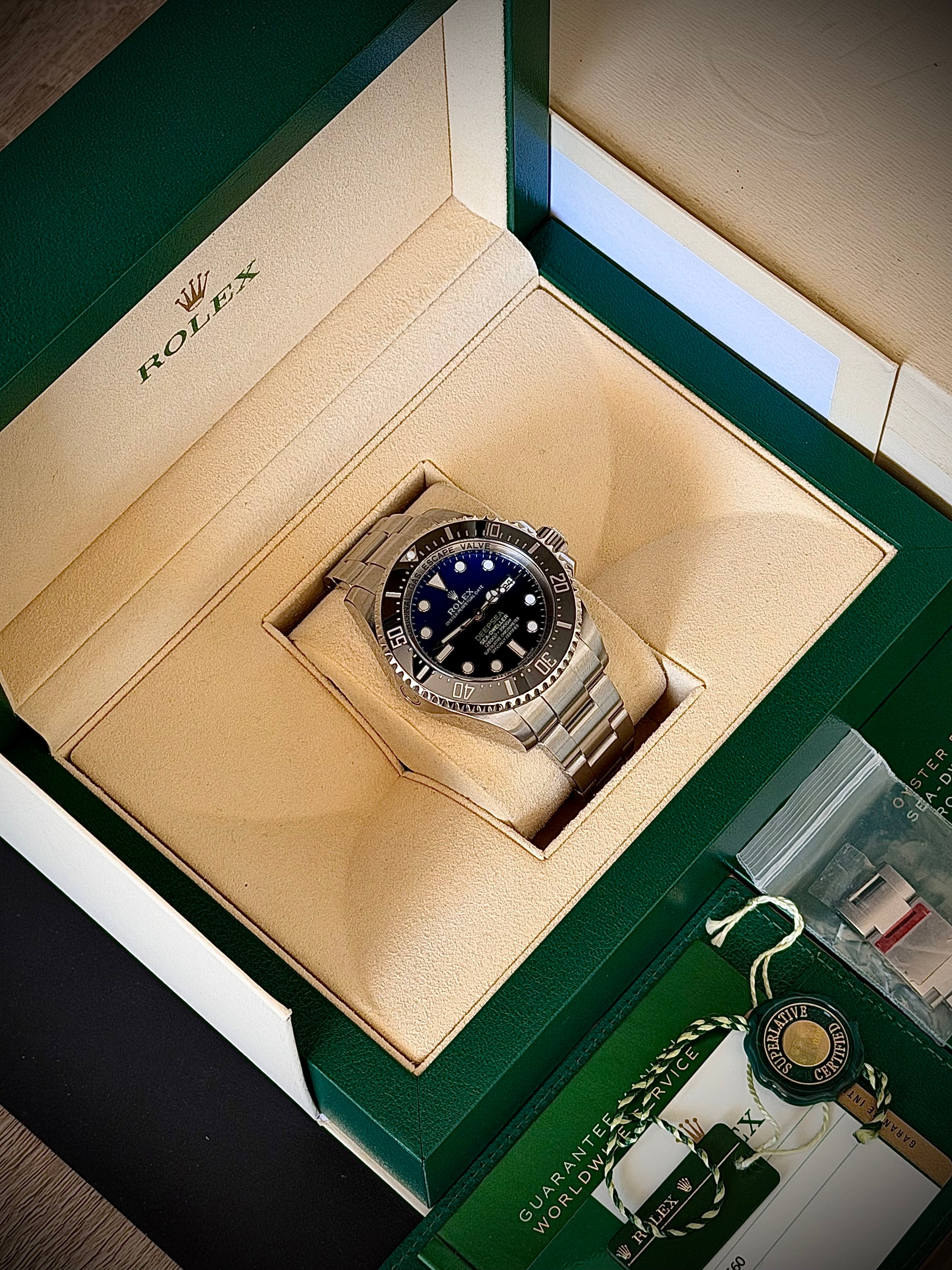 2015 ROLEX DEEPSEA SEA-DWELLER 44MM, JAMES CAMERON 116660, FULL SET, INC GST