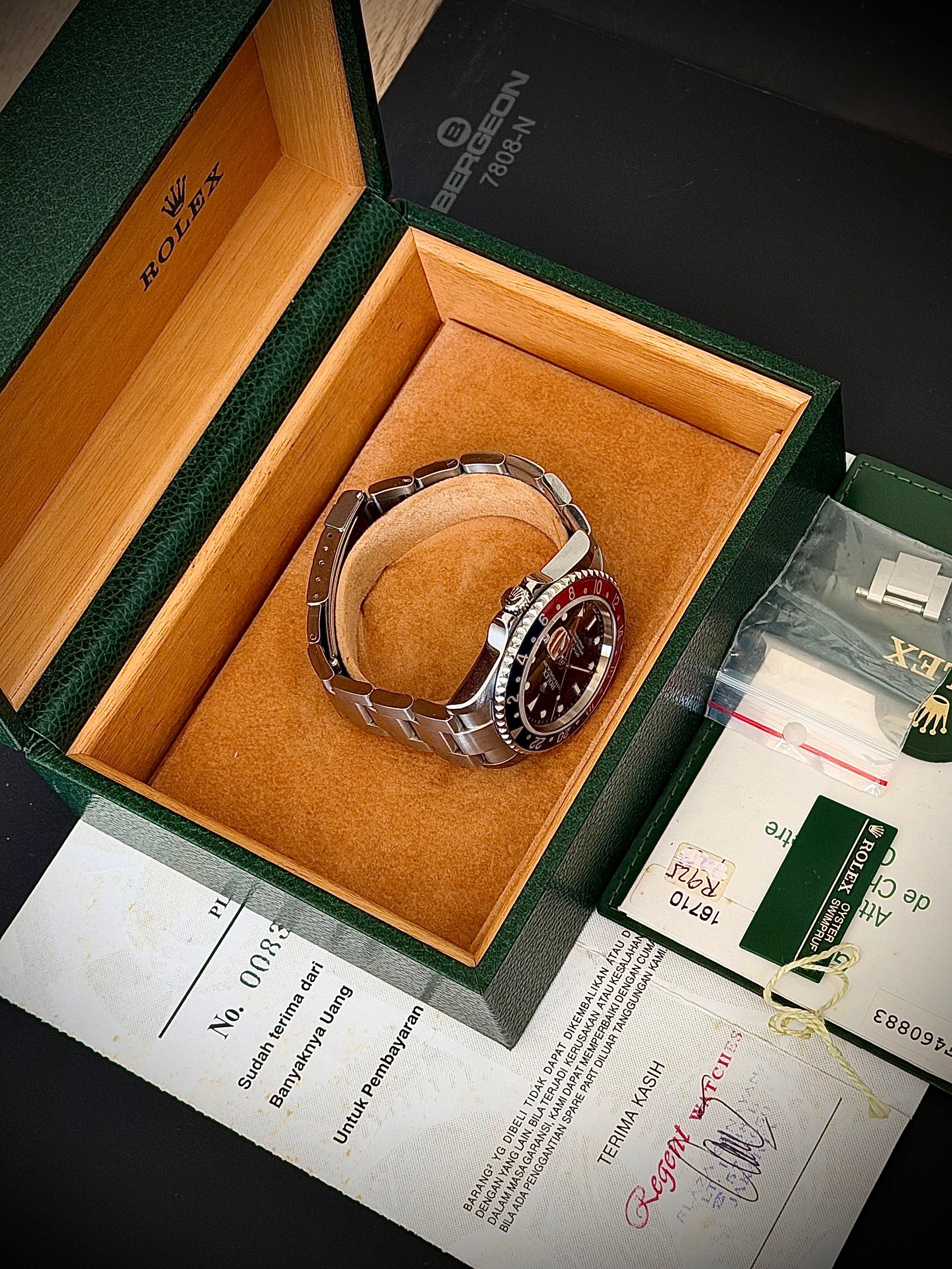 2004 ROLEX GMT-MASTER II, 16710 “PEPSI”, BOX, PAPERS AND ORIGINAL RECEIPT ,  INC GST