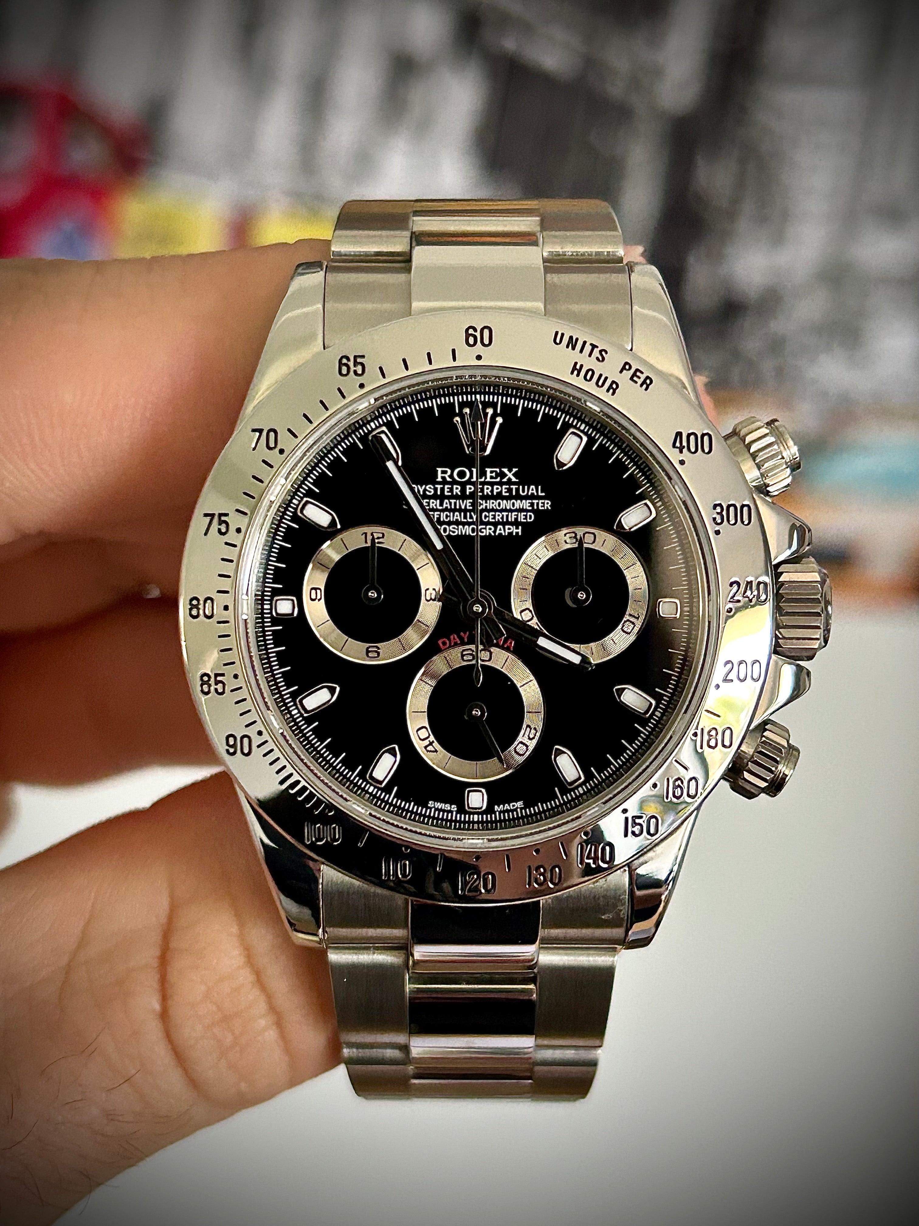 2015 ROLEX COSMOGRAPH DAYTONA, 116520 APH DIAL, BOX AND 2024 RSC, INC GST