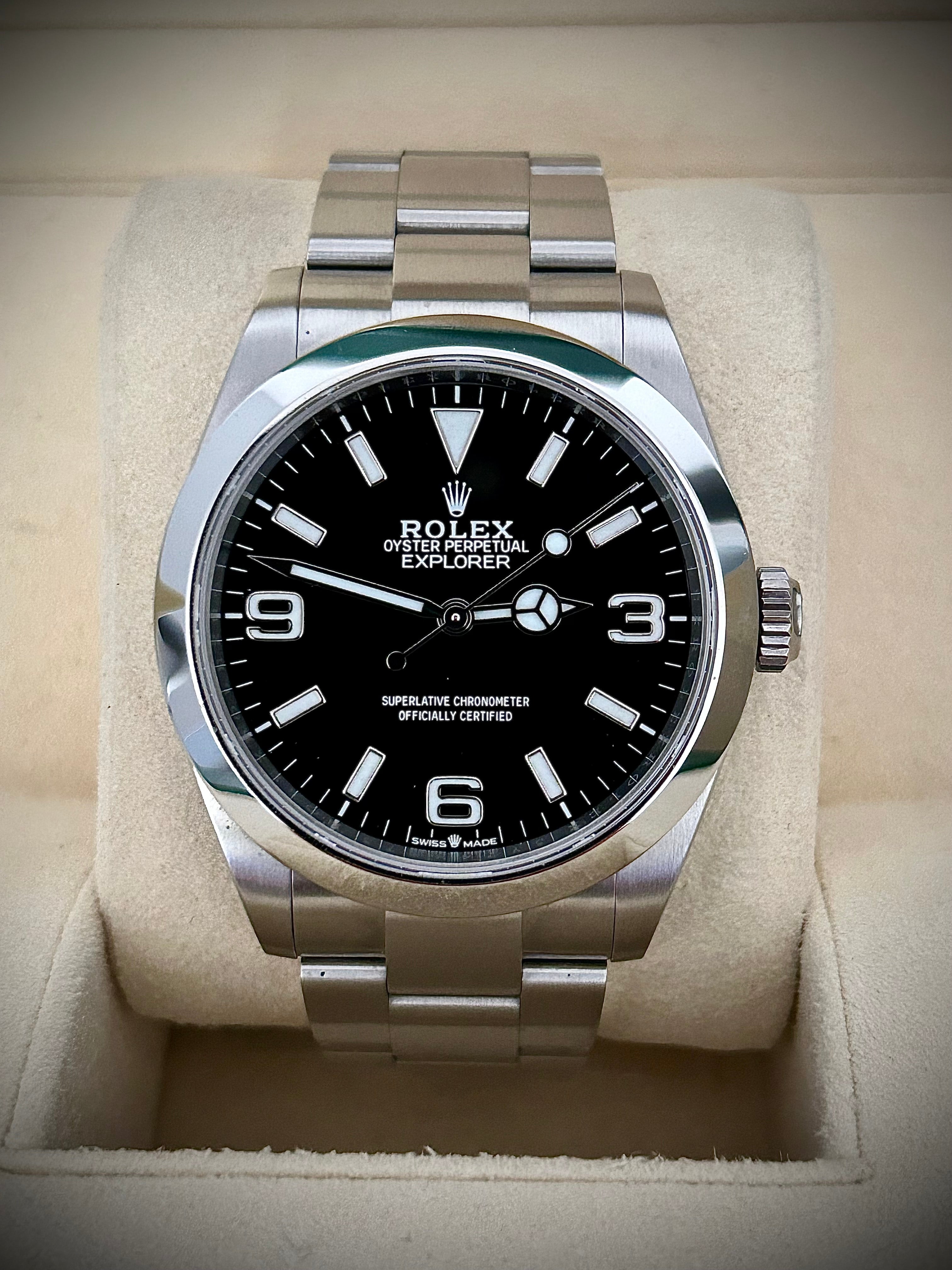 2023 ROLEX EXPLORER 40, 224270, FULL SET, INC GST