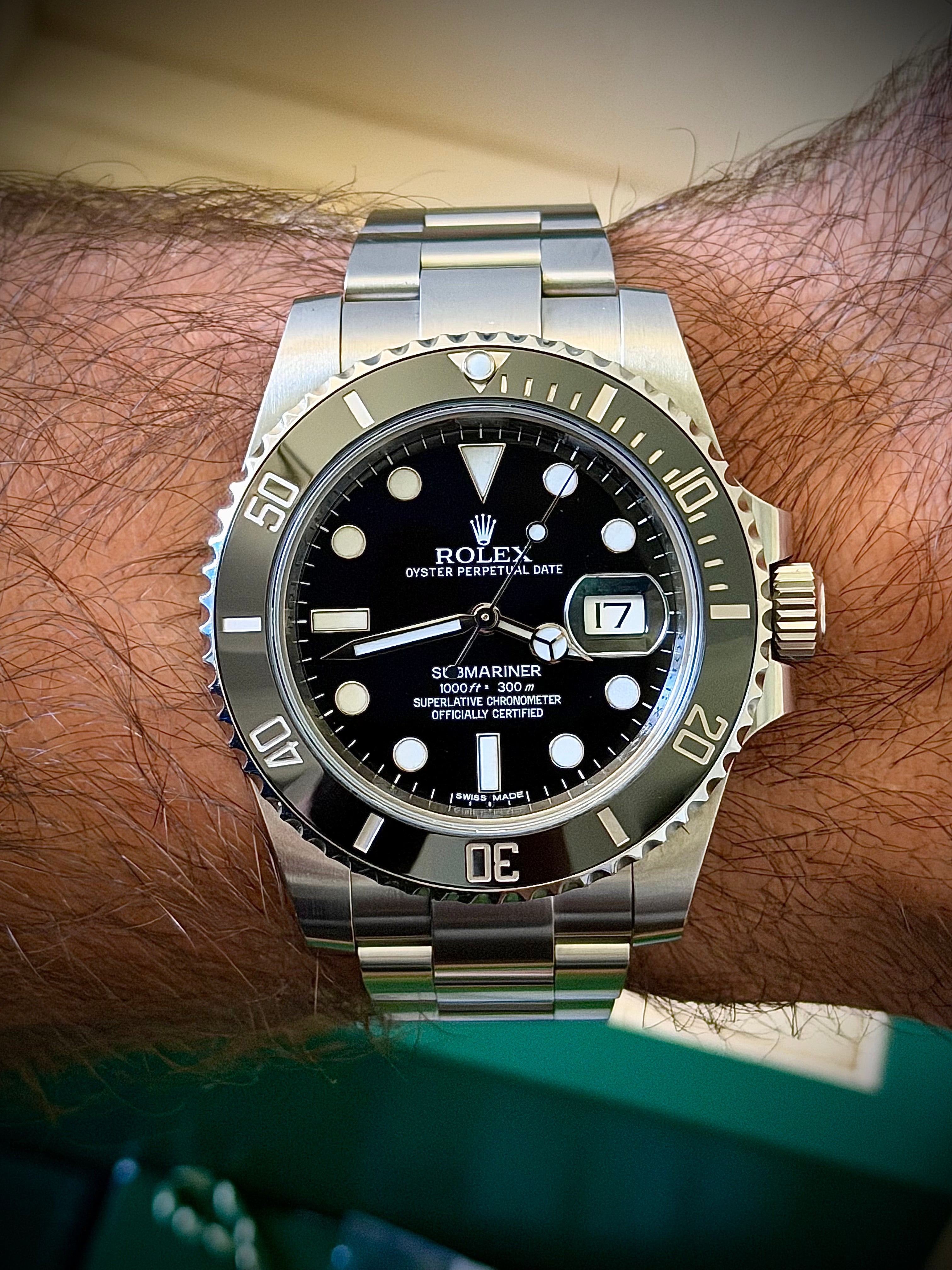 2014 ROLEX SUBMARINER DATE, 116610LN, ONE OWNER, FULL SET, LOCAL STOCK, INC GST