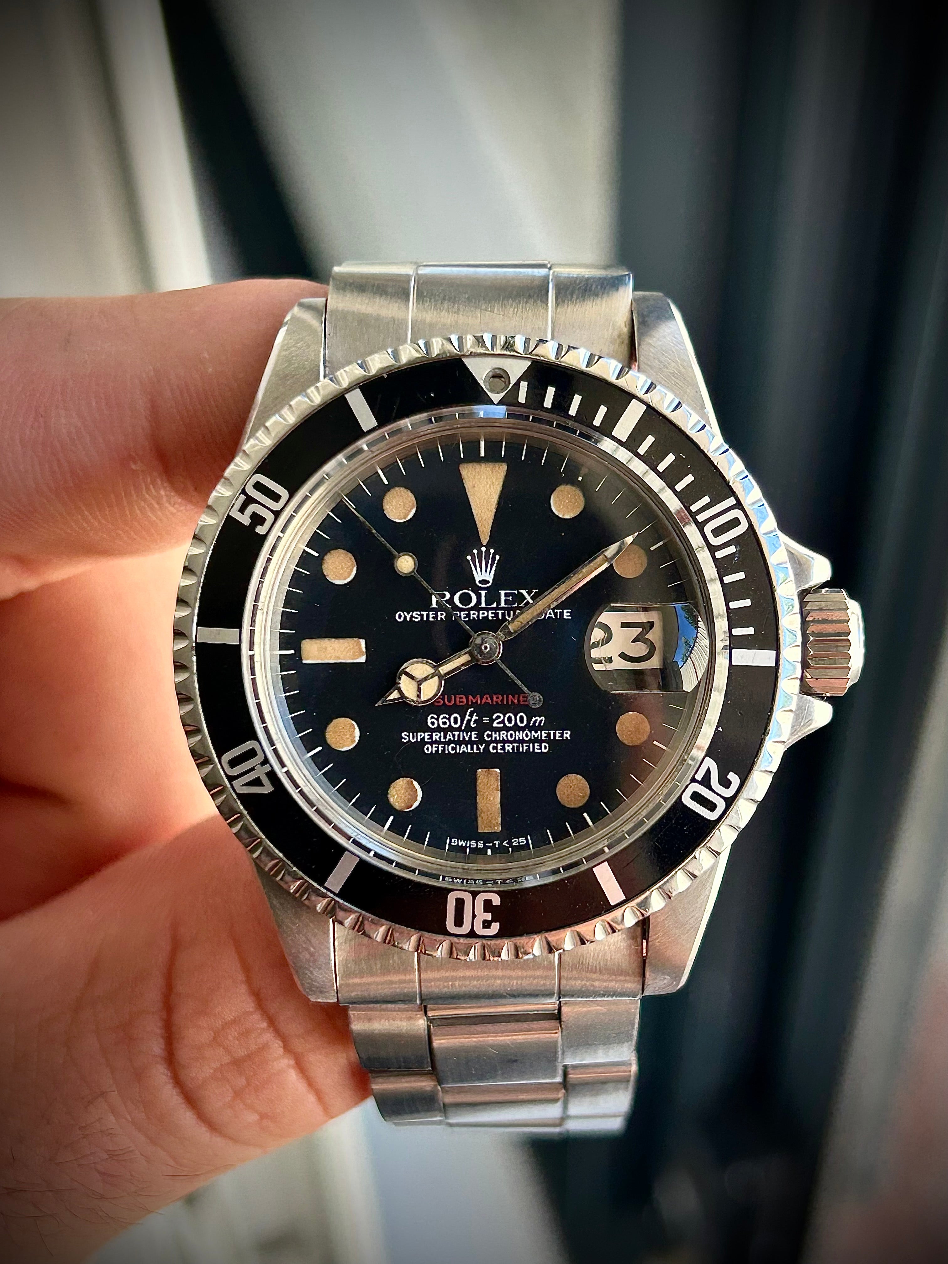 1973 ROLEX SUBMARINER DATE, “SINGLE RED”, 1680, WATCH ONLY, INC GST