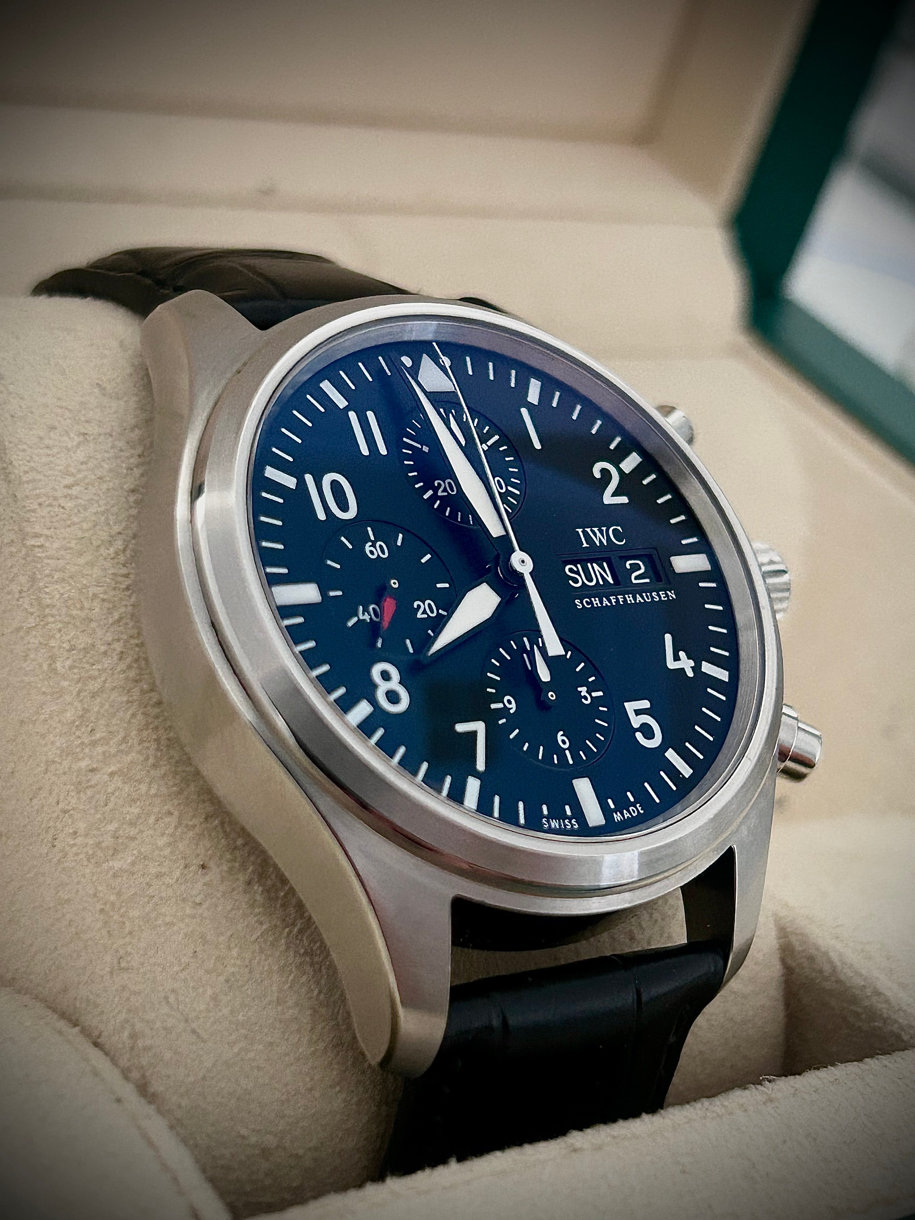 IWC PILOTS CHRONOGRAPH, 371701, WATCH ONLY