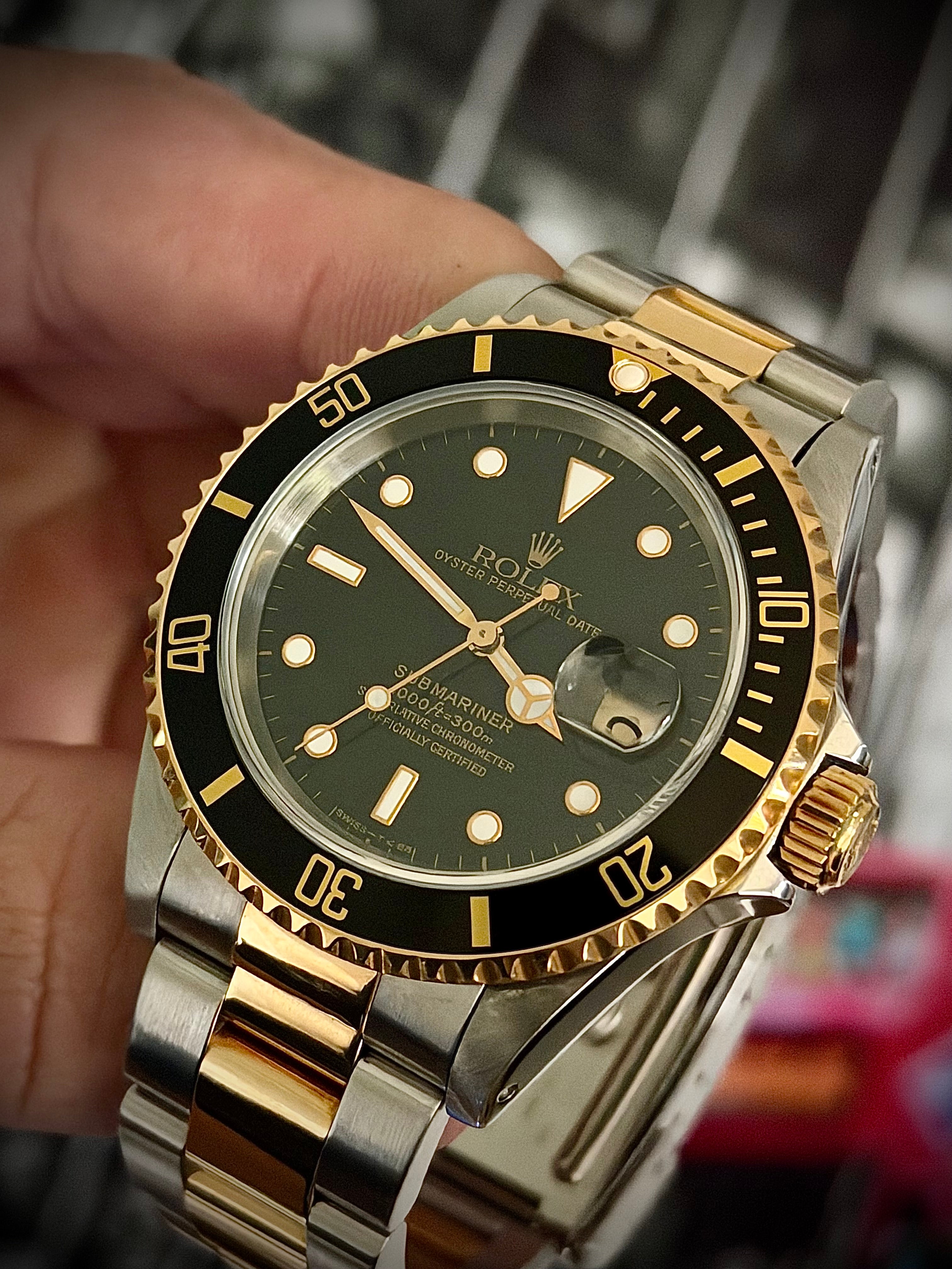 1995 ROLEX SUBMARINER DATE, 16613LN “BLACKSEY”, BOX & PAPERS, INC GST