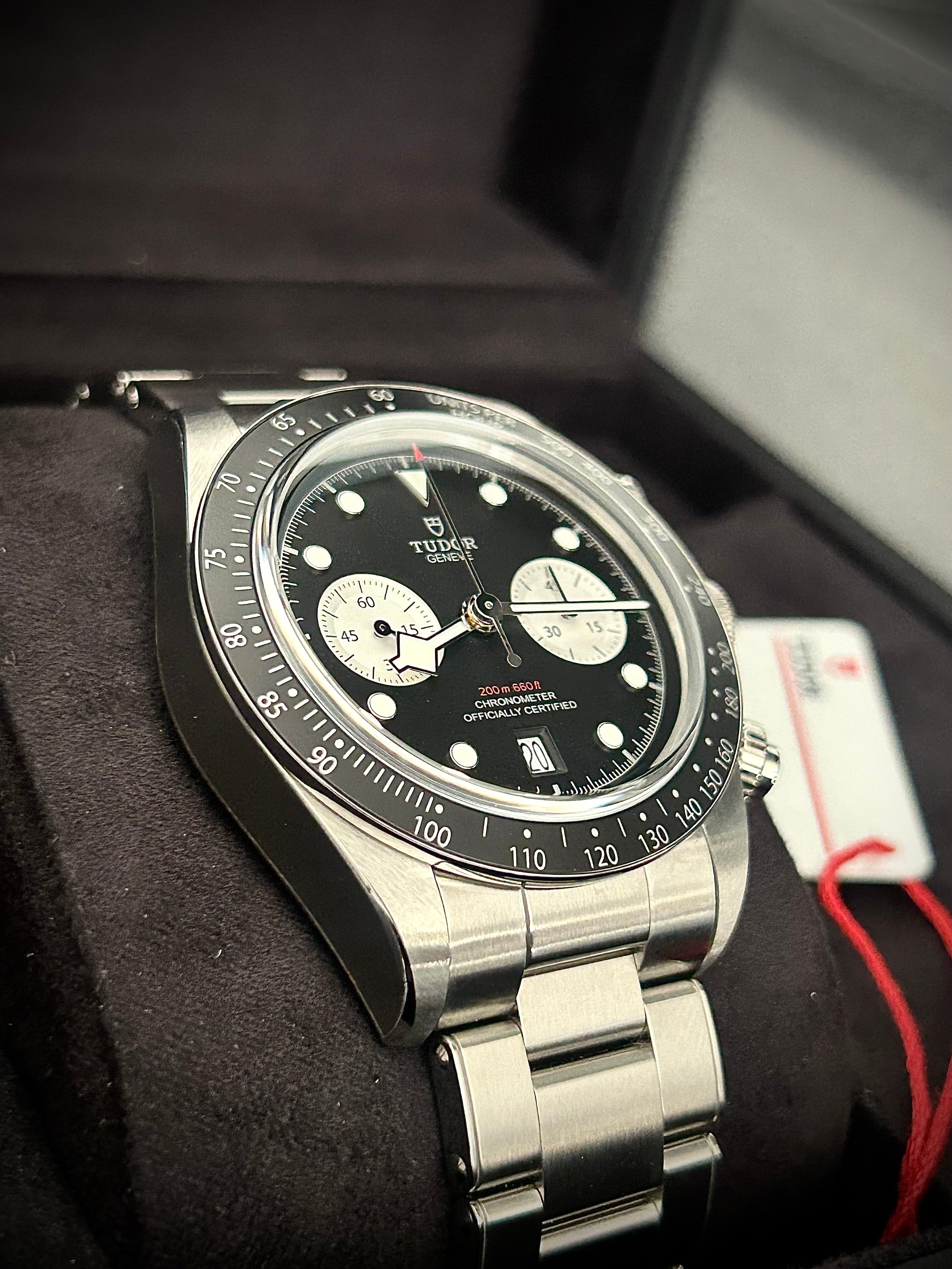 2022 TUDOR BLACK CHRONO “REVERSE PANDA”, FULL SET, INC GST