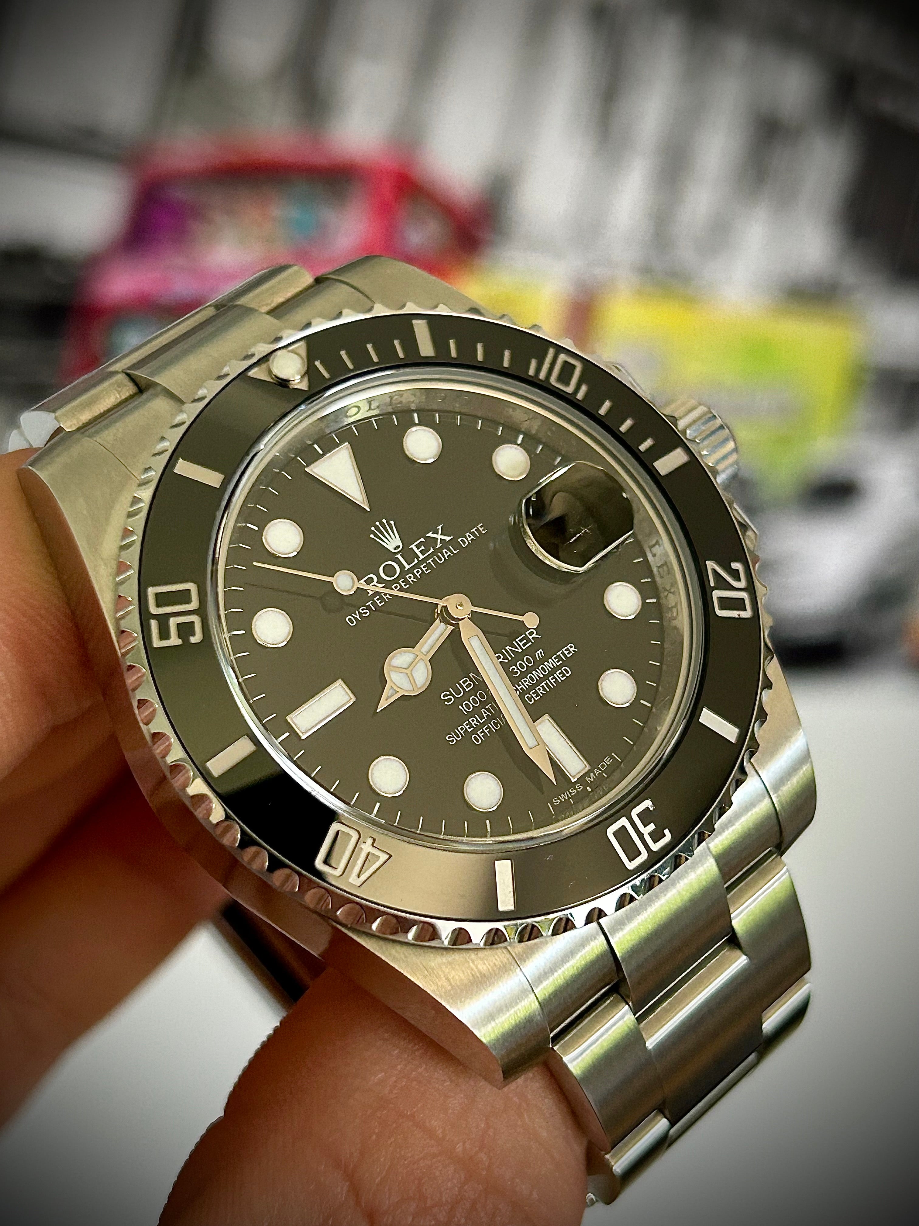 2013 ROLEX SUBMARINER DATE 116610LN, BOX AND PAPERS, INC GST