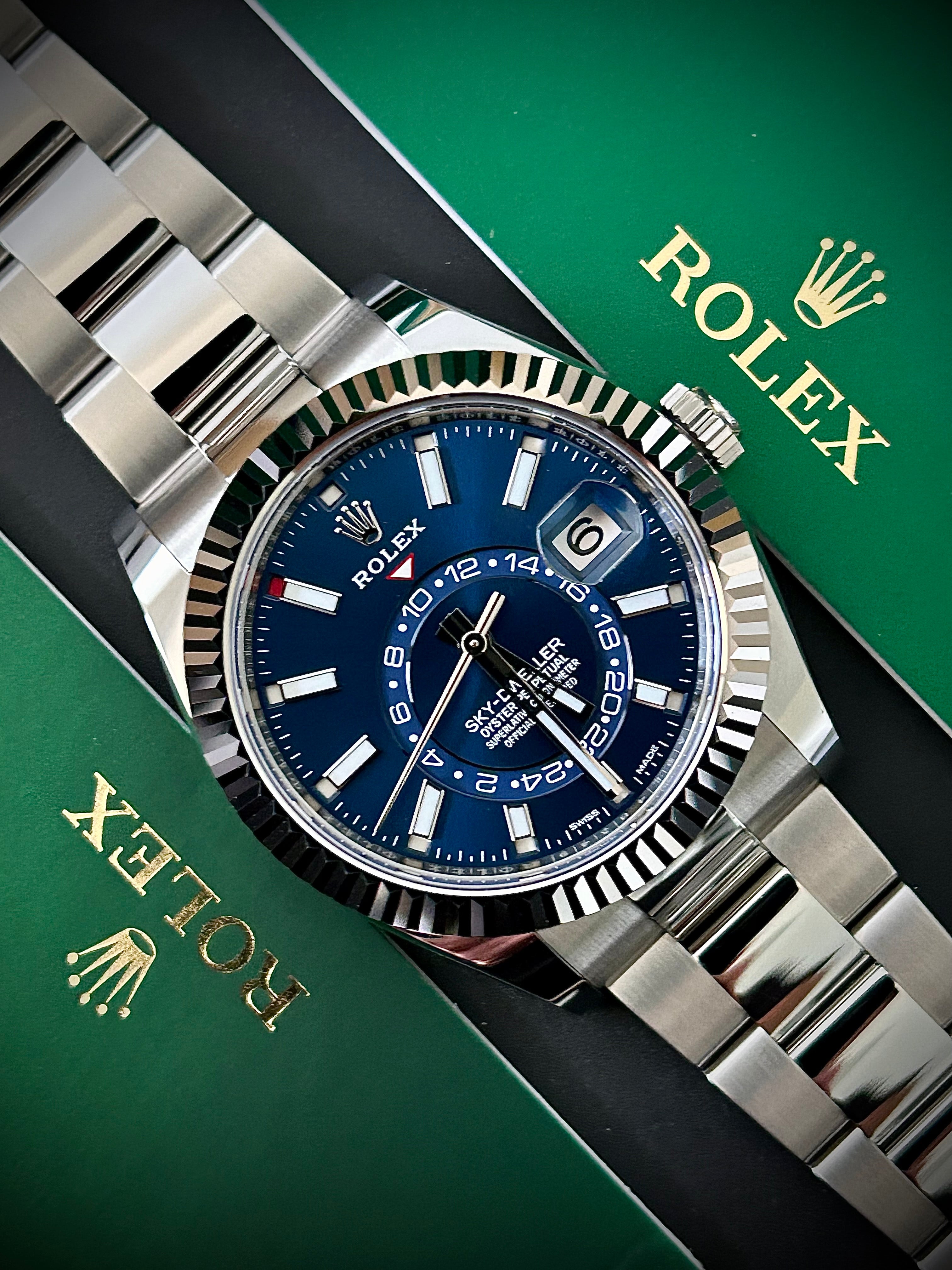 2021 ROLEX SKY DWELLER, BLUE DIAL, OYSTER, 326934, FULL SET, INC GST