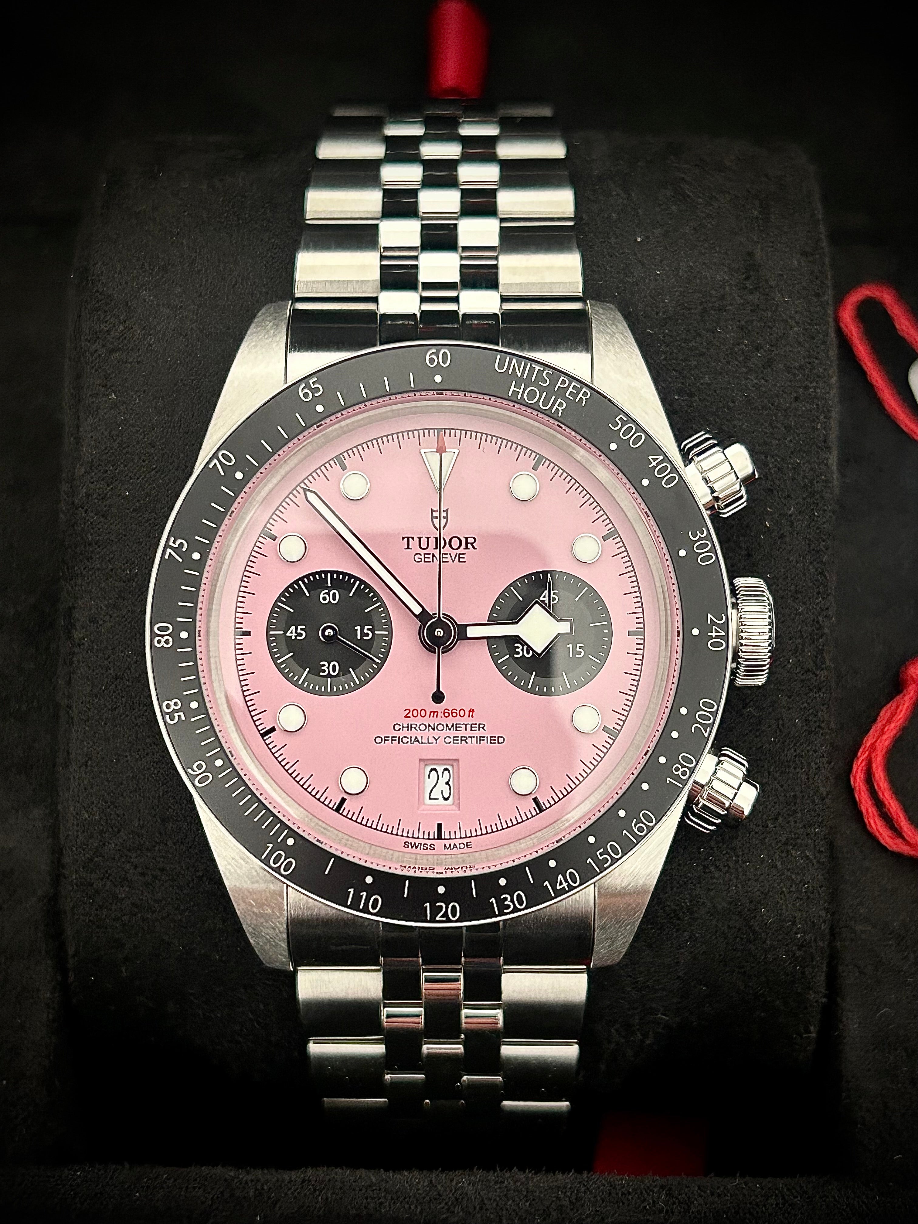 2024 TUDOR BLACK CHRONO PINK 
INTER MIAMI EDITION, FULL SET, INC GST