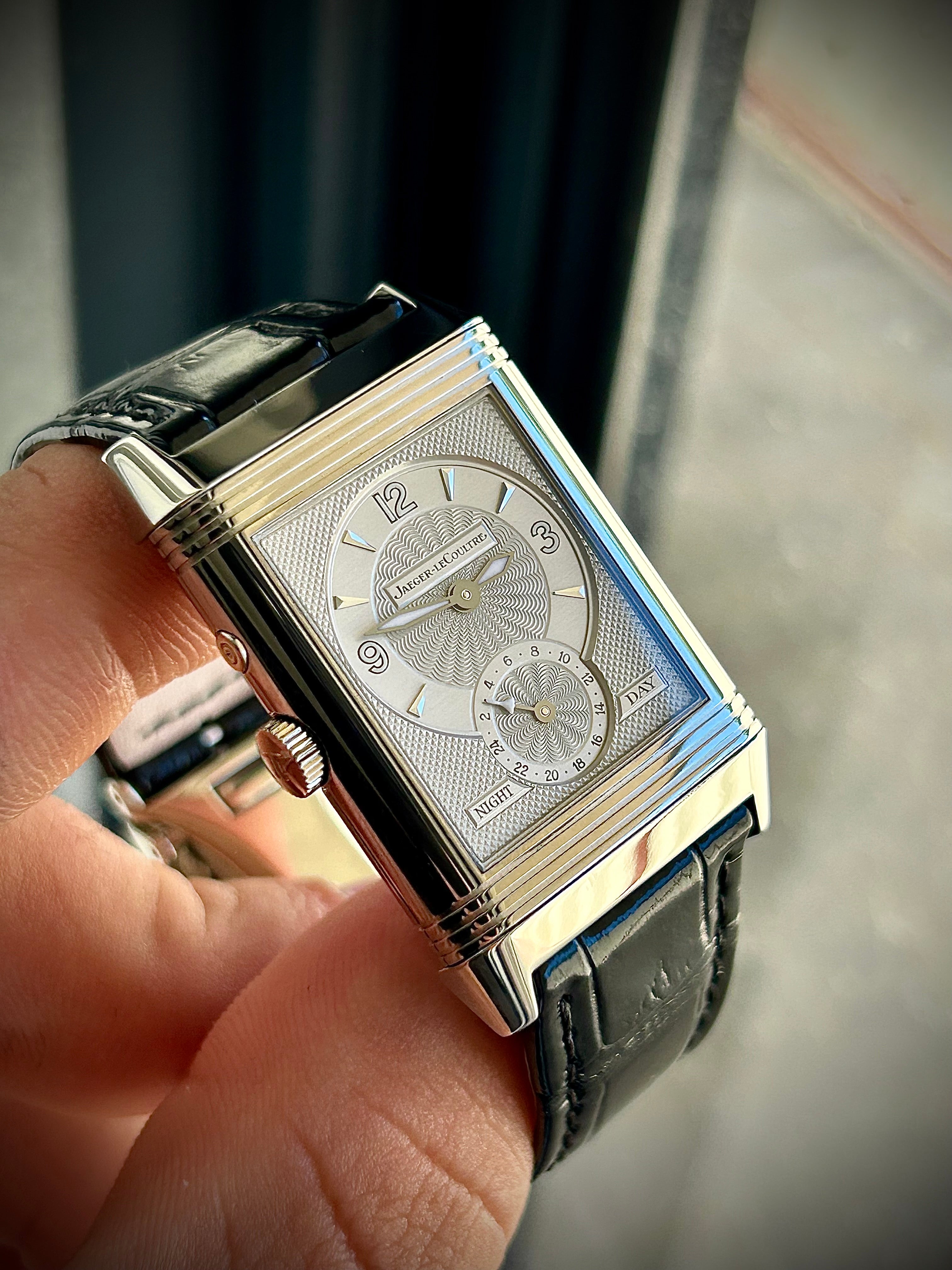 2004 JAEGER-LECOULTRE REVERSO DUO FACE, DAY & NIGHT WHITE GOLD, 270.3.54, FULL SET, SERVICED, INC GST