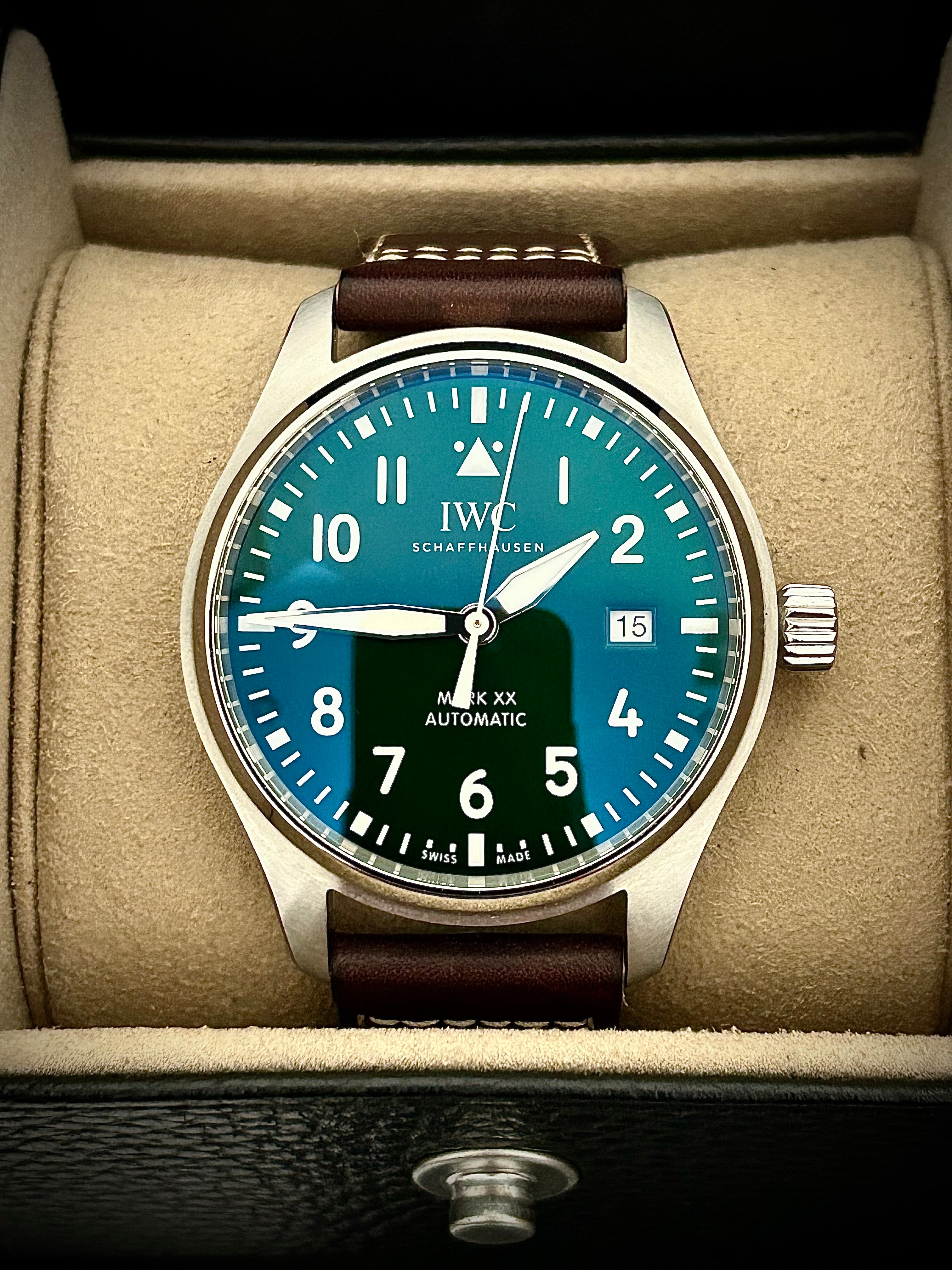 2024 IWC PILOTS WATCH MARK XX, GREEN DIAL, IW328305, FULL SET, INC GST