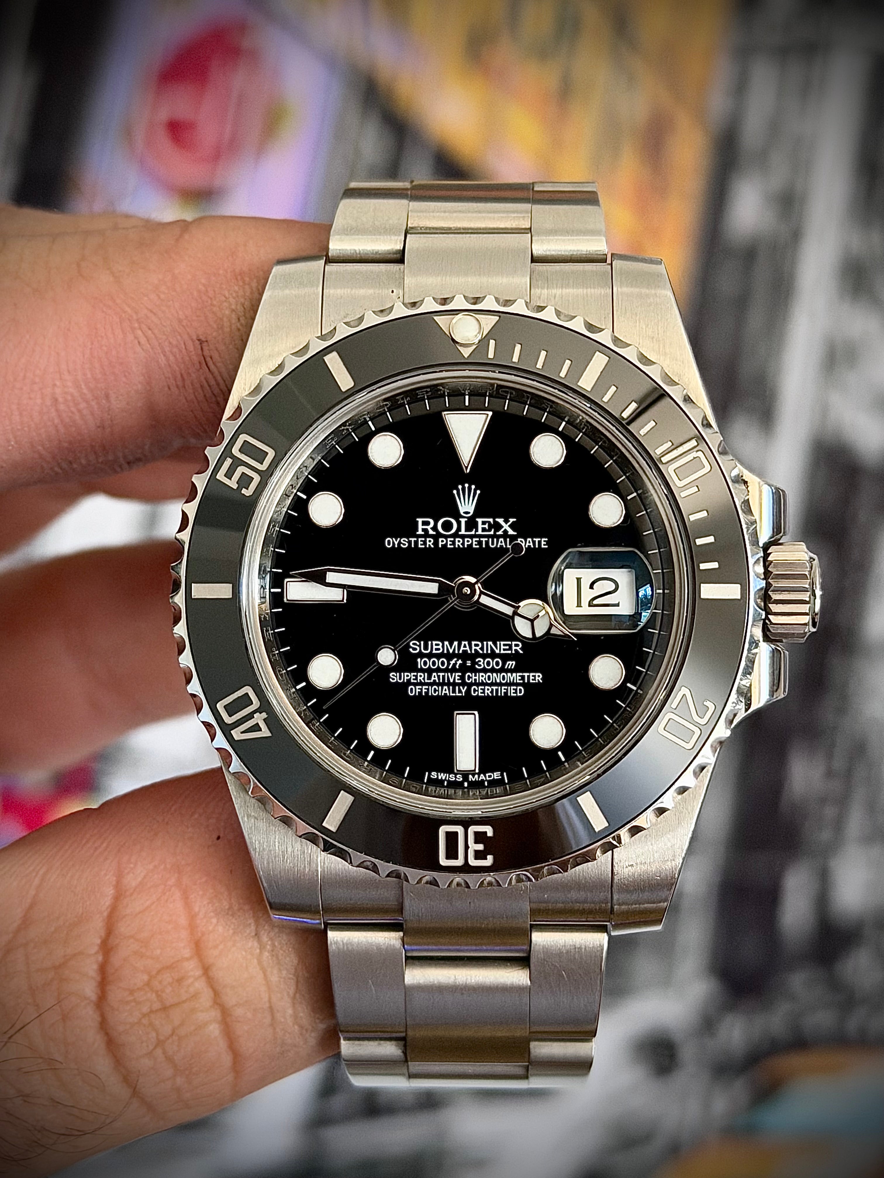 2015 ROLEX SUBMARINER DATE 116610LN, FULL SET, INC GST