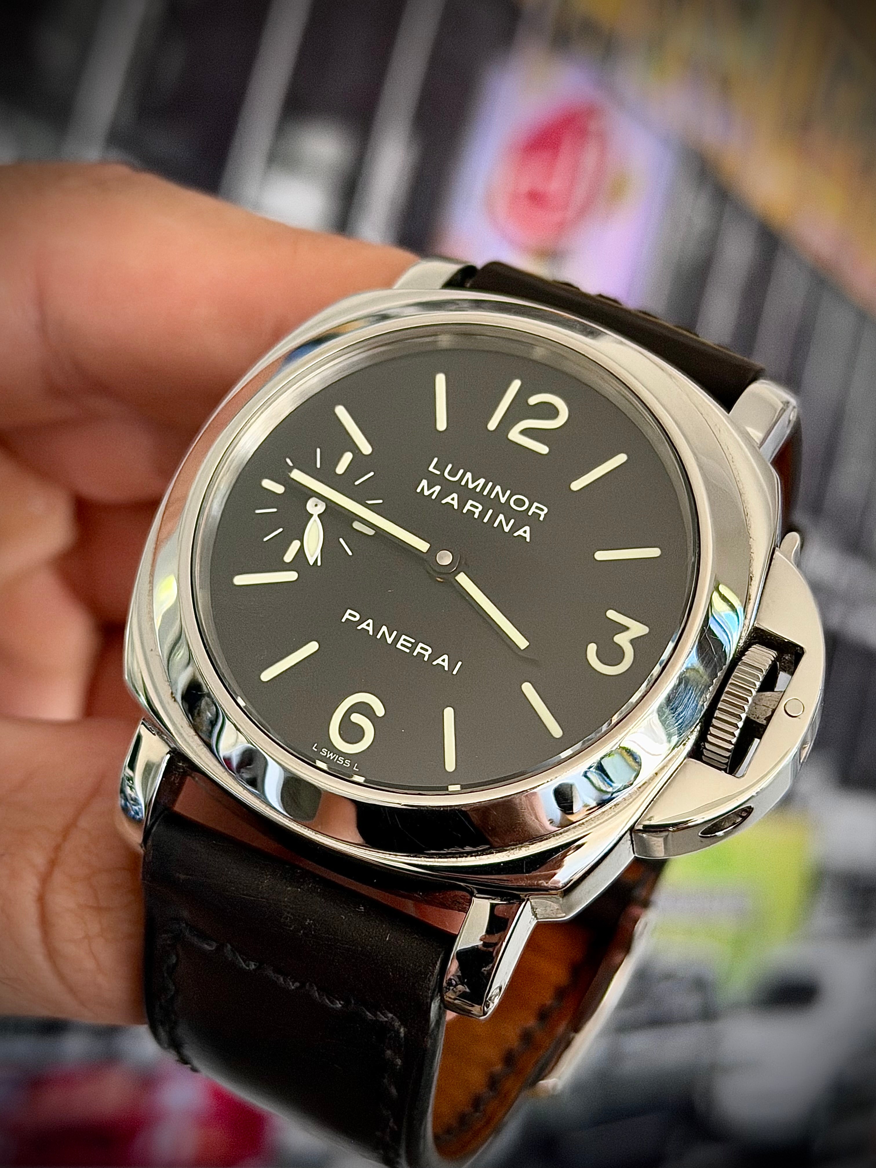 2001 PANERAI LUMINOR MARINA, PAM00001, FULL SET, RECENTLY SERVICED, INC GST