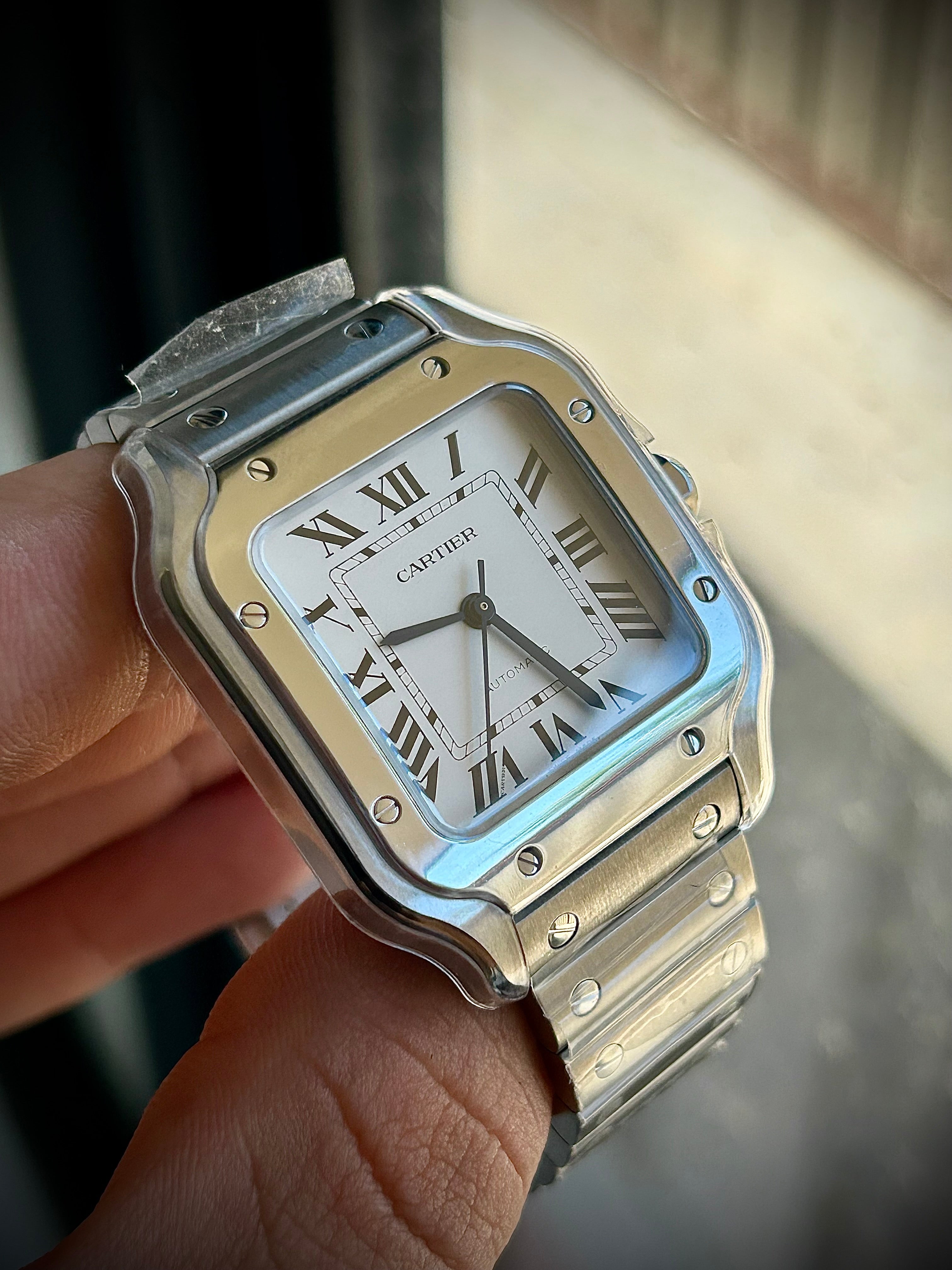 2024 CARTIER SANTOS DE CARTIER MEDIUM, WSSA0029, FULL SET, INC GST