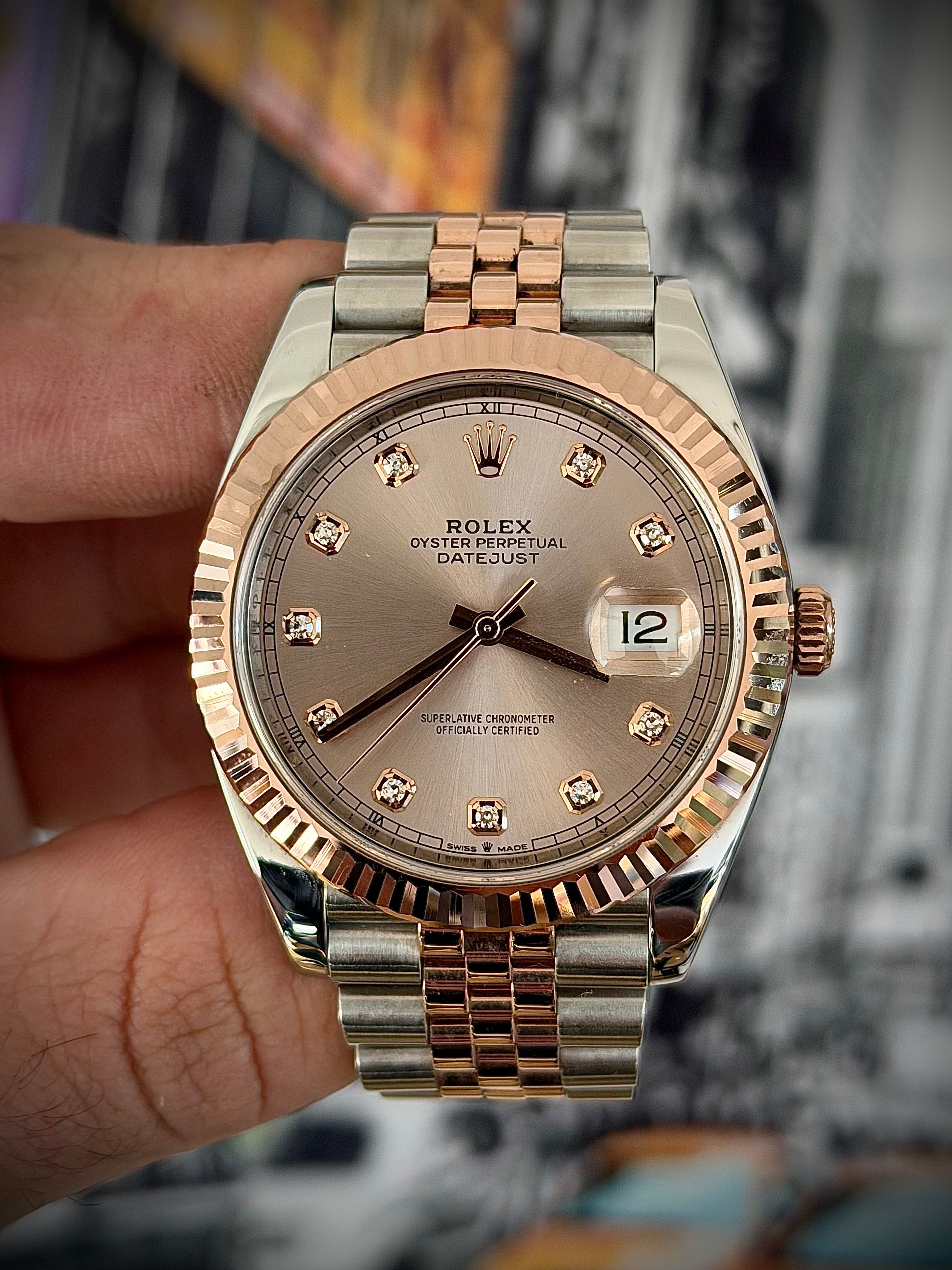 2021 ROLEX DATEJUST 41, DIAMOND SUNDUST DIAL, 126331, BOX AND PAPERS, INC GST