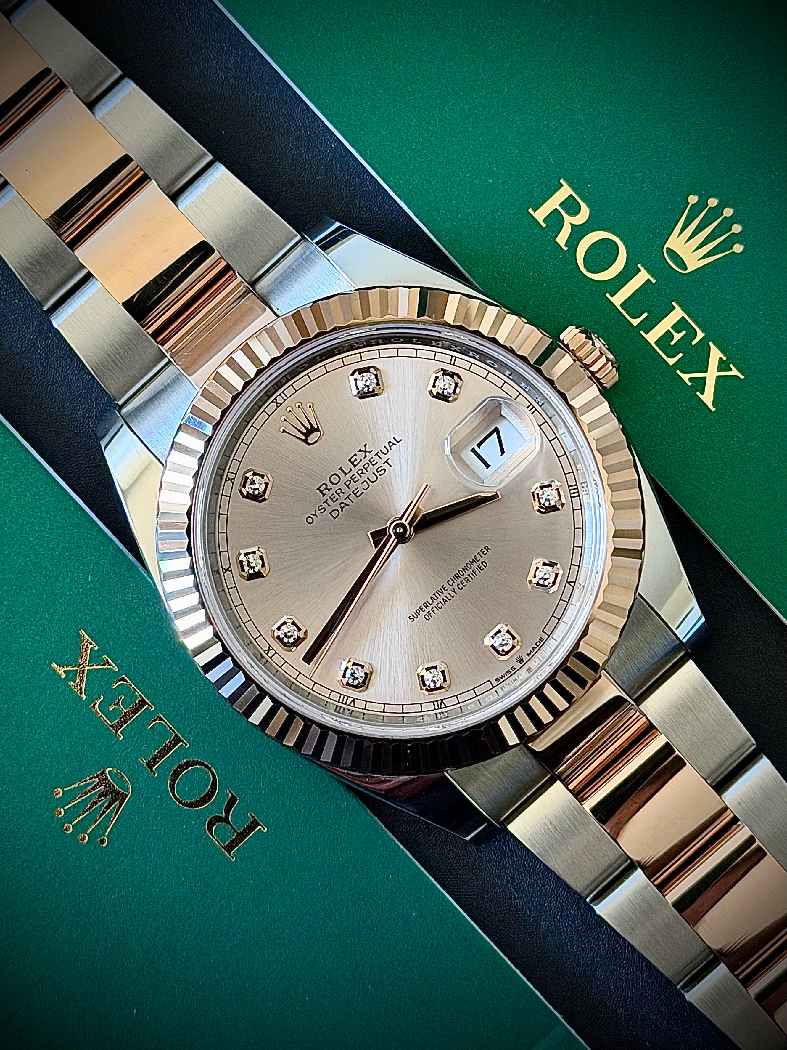 2024 ROLEX DATEJUST 41, SUNDUST DIAMOND DIAL, 126331, FULL SET, INC GST