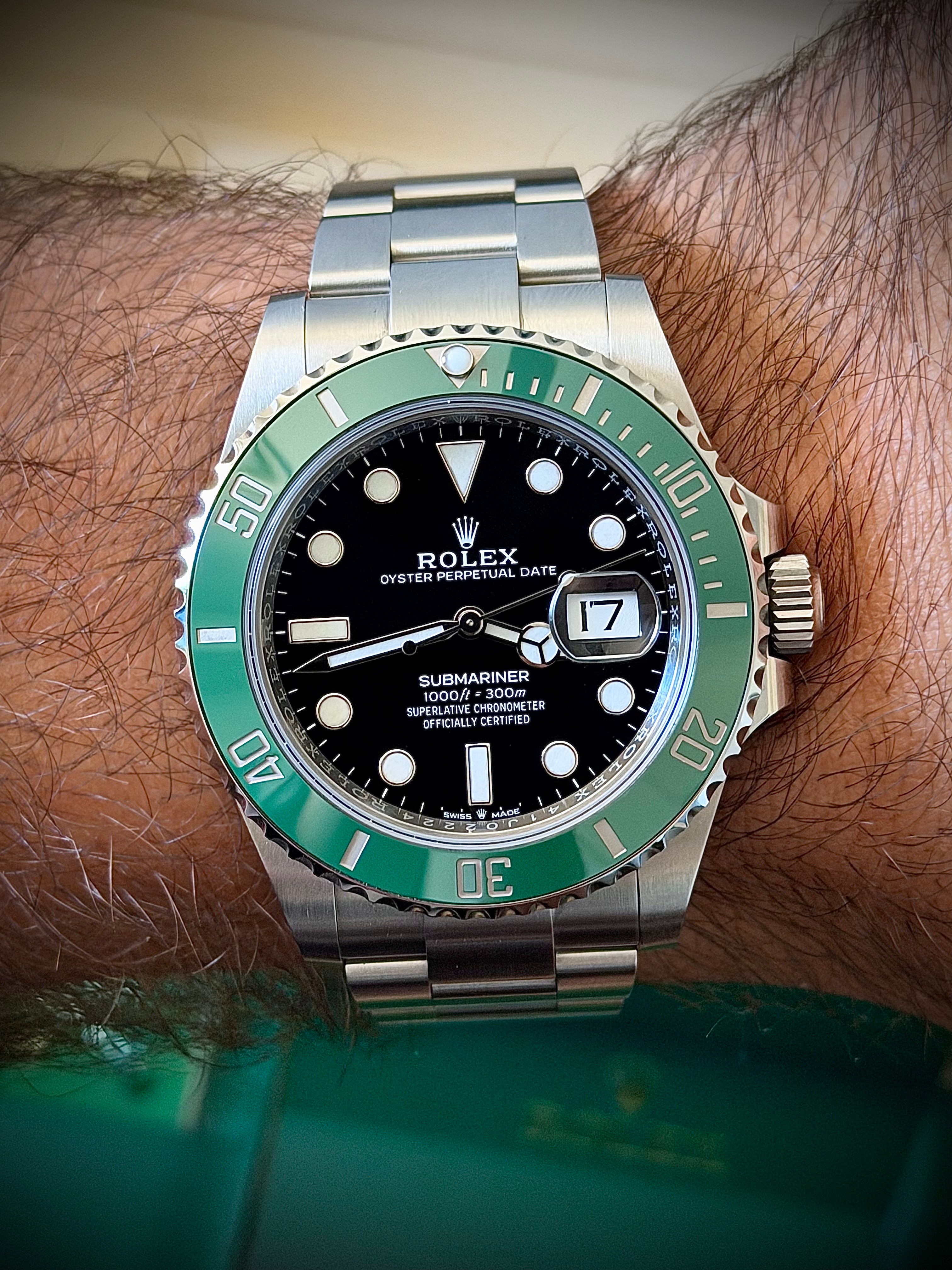 2023 ROLEX SUBMARINER DATE, STARBUCKS, 126610LV, STARBUCKS, FULL SET, INC GST
