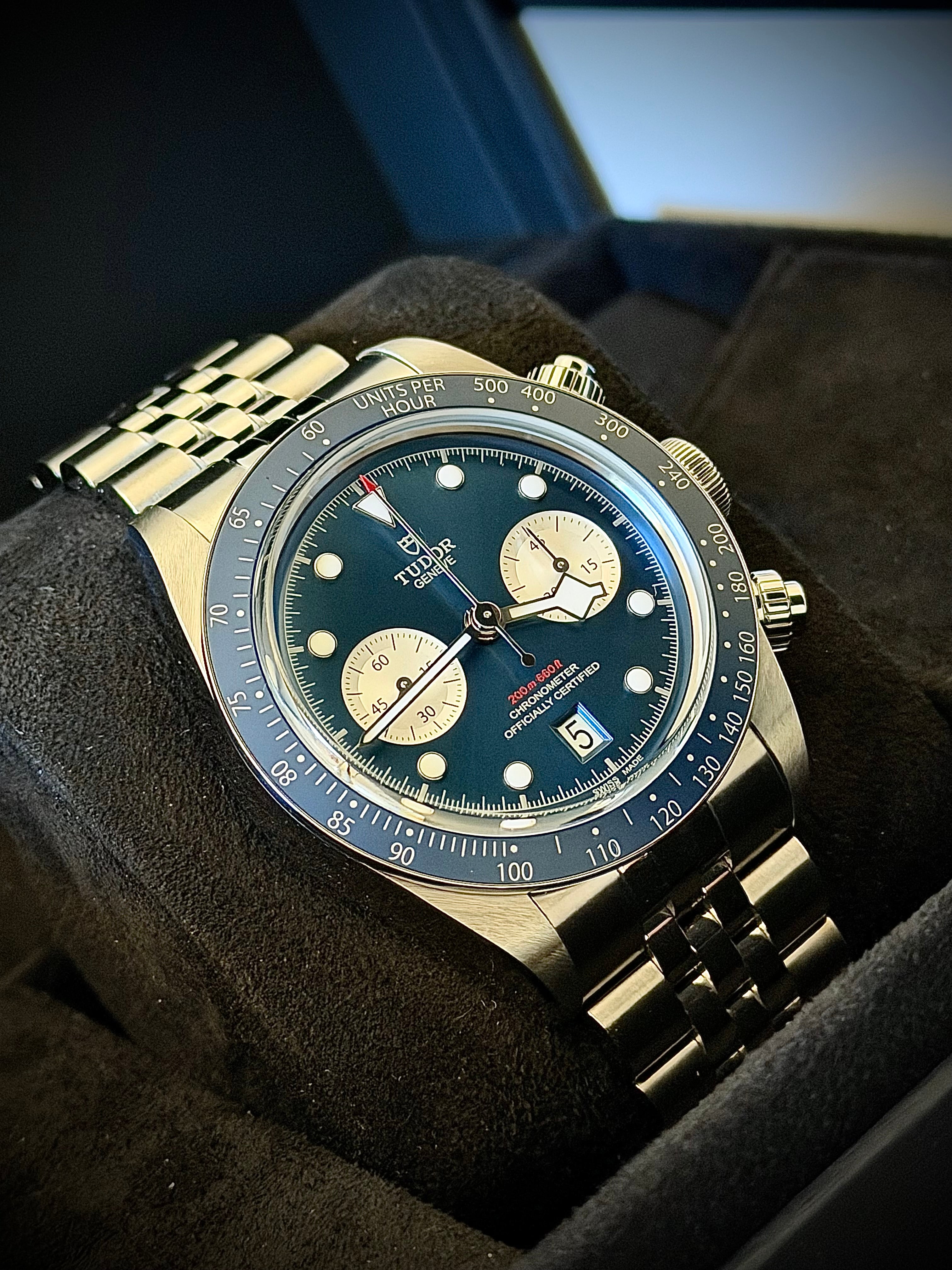 2024 TUDOR BLACK CHRONO BLUE BOUTIQUE EDITION, FULL SET, INC GST