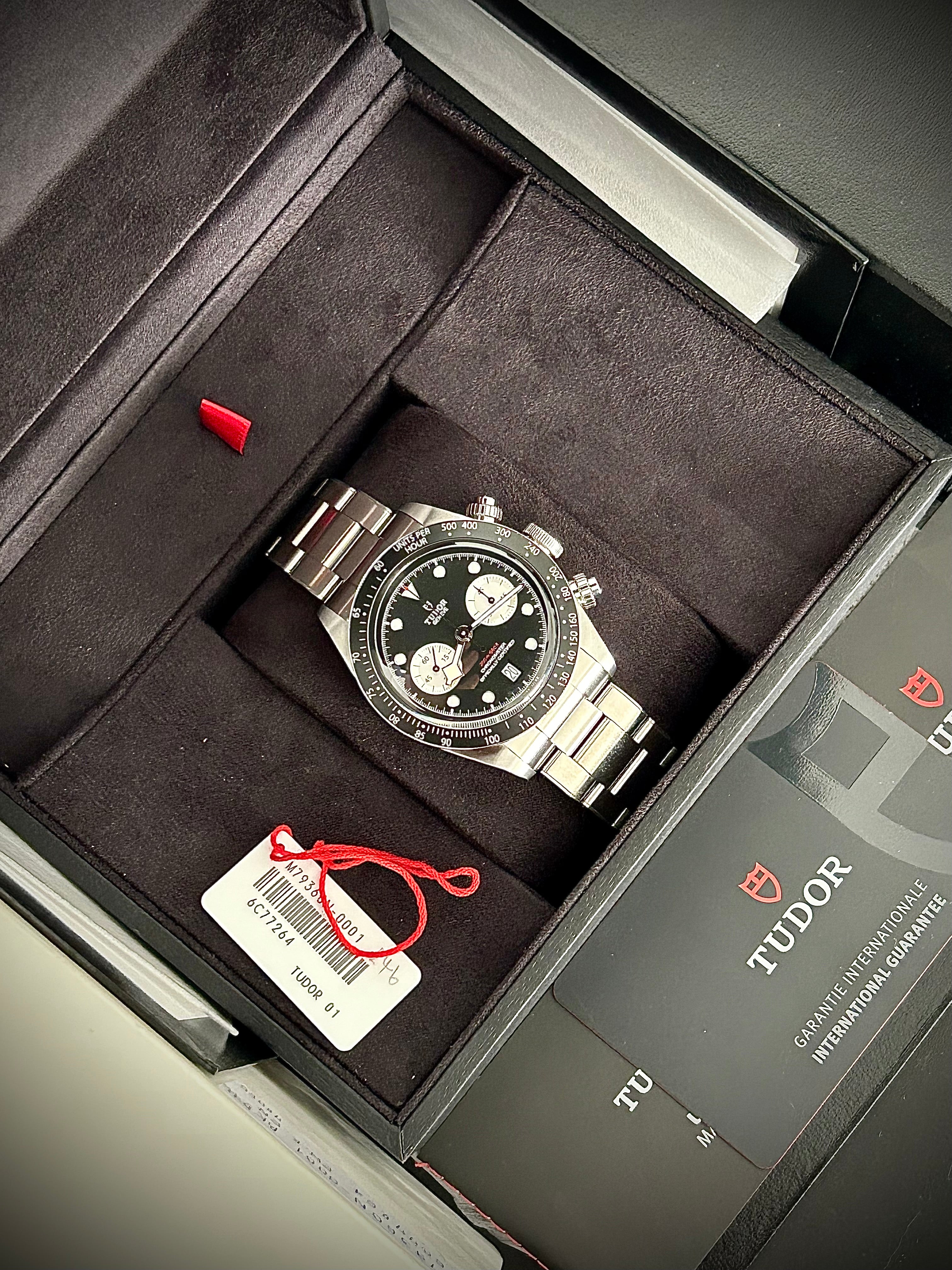 2021 TUDOR BLACK CHRONO “REVERSE PANDA”, FULL SET, INC GST