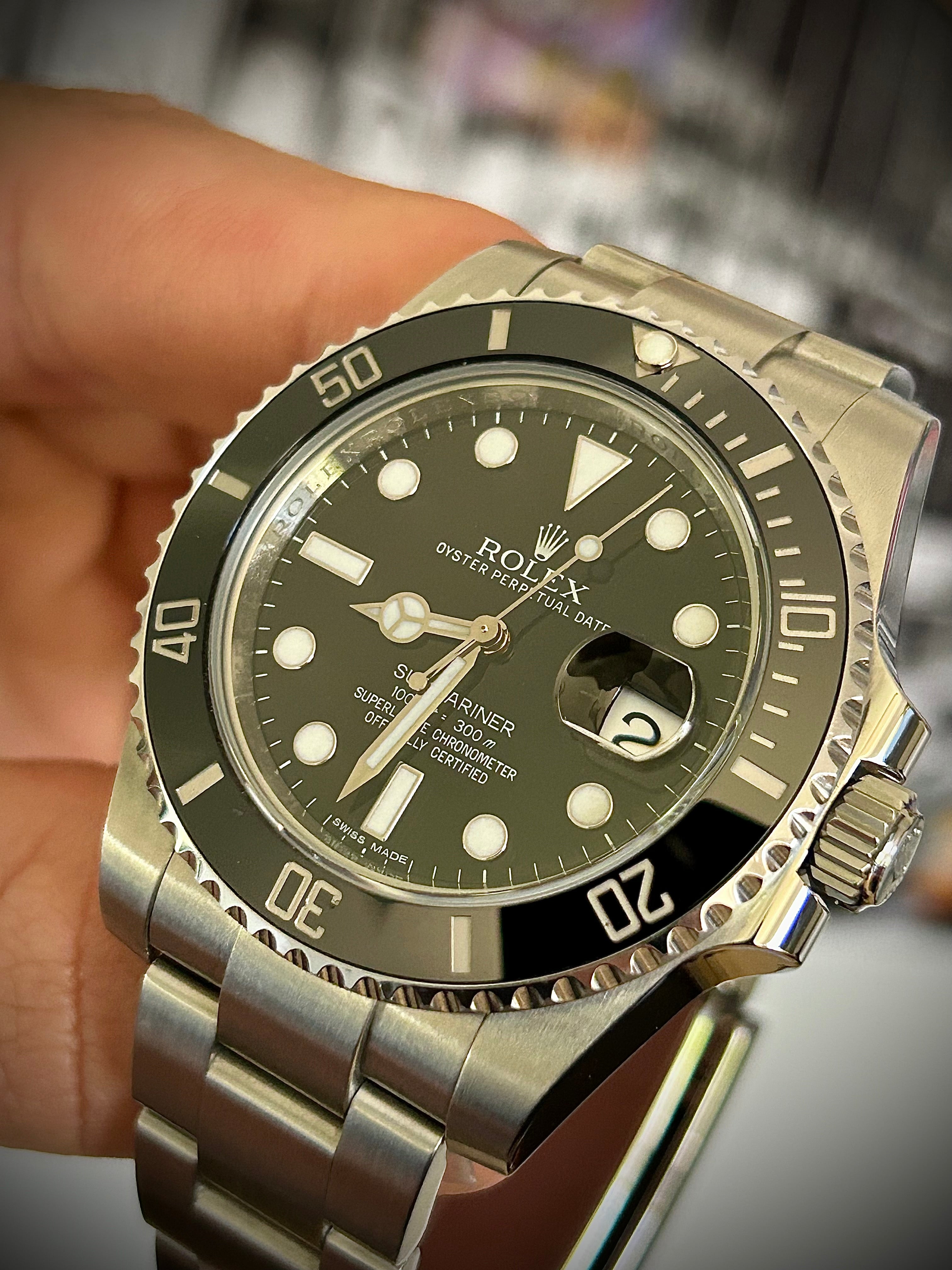 2013 ROLEX SUBMARINER DATE 116610LN, BOX AND PAPERS, INC GST