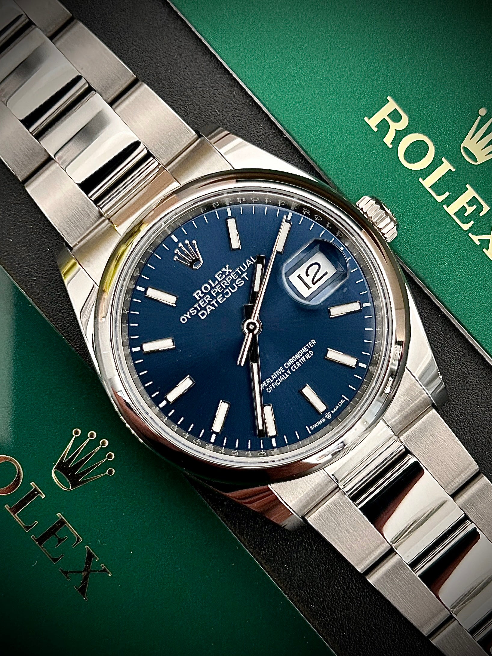 2024 ROLEX DATEJUST 36 BLUE DIAL, BRAND NEW, 126200, FULL SET, INC GST