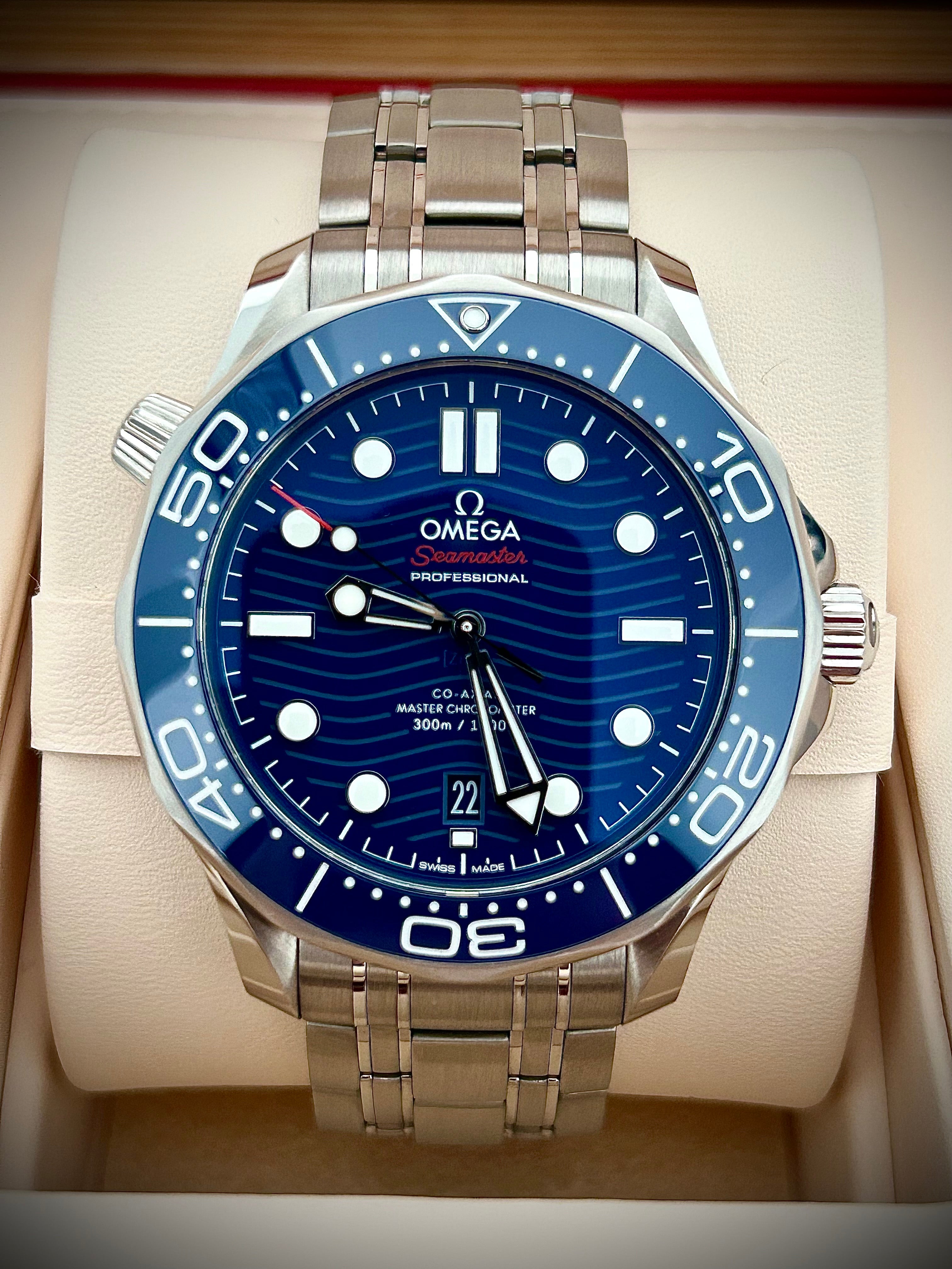 2024 OMEGA SEAMASTER 300, BLUE DIAL, FULL SET, INC GST