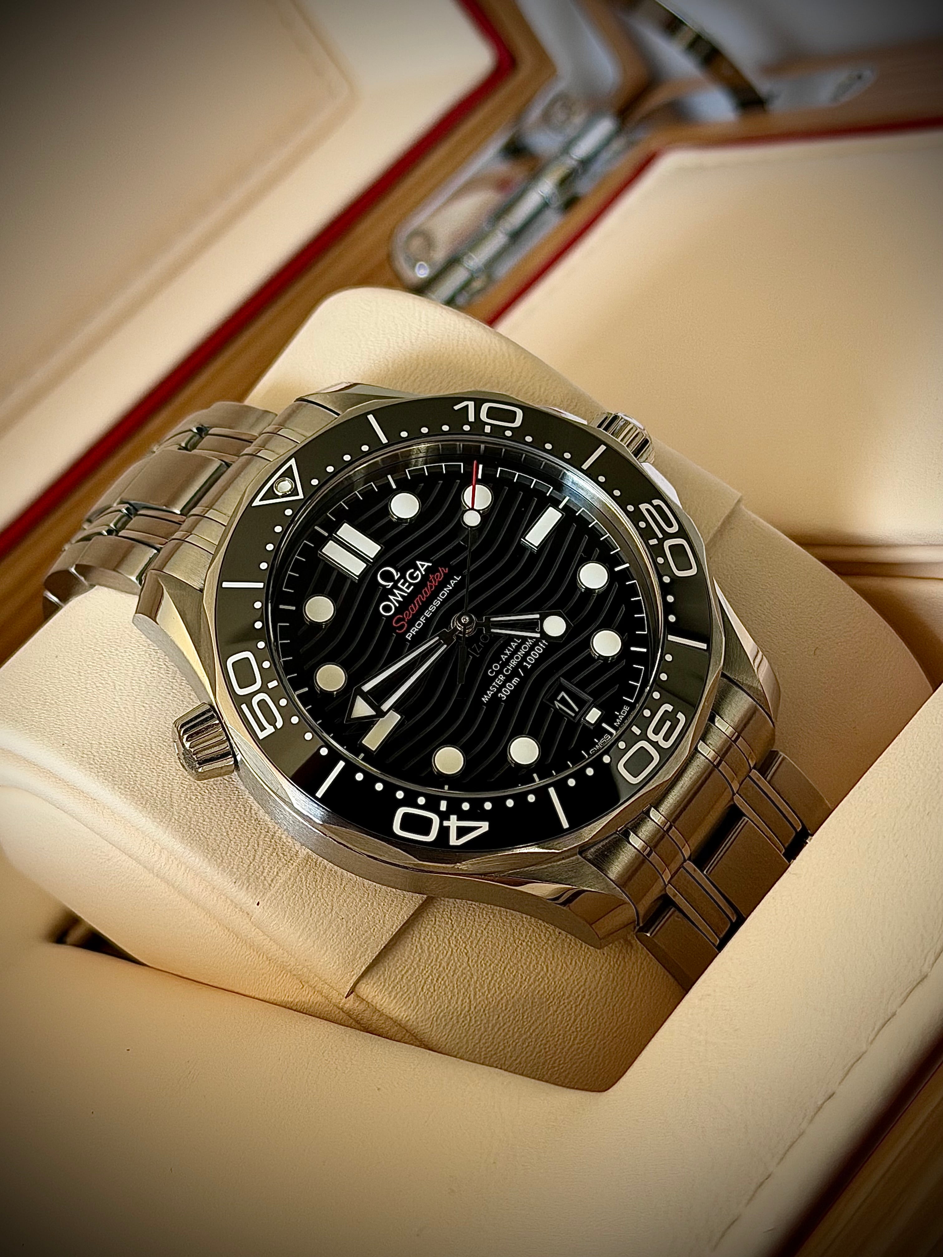 2023 OMEGA SEAMASTER 300, BLACK DIAL, FULL SET, INC GST