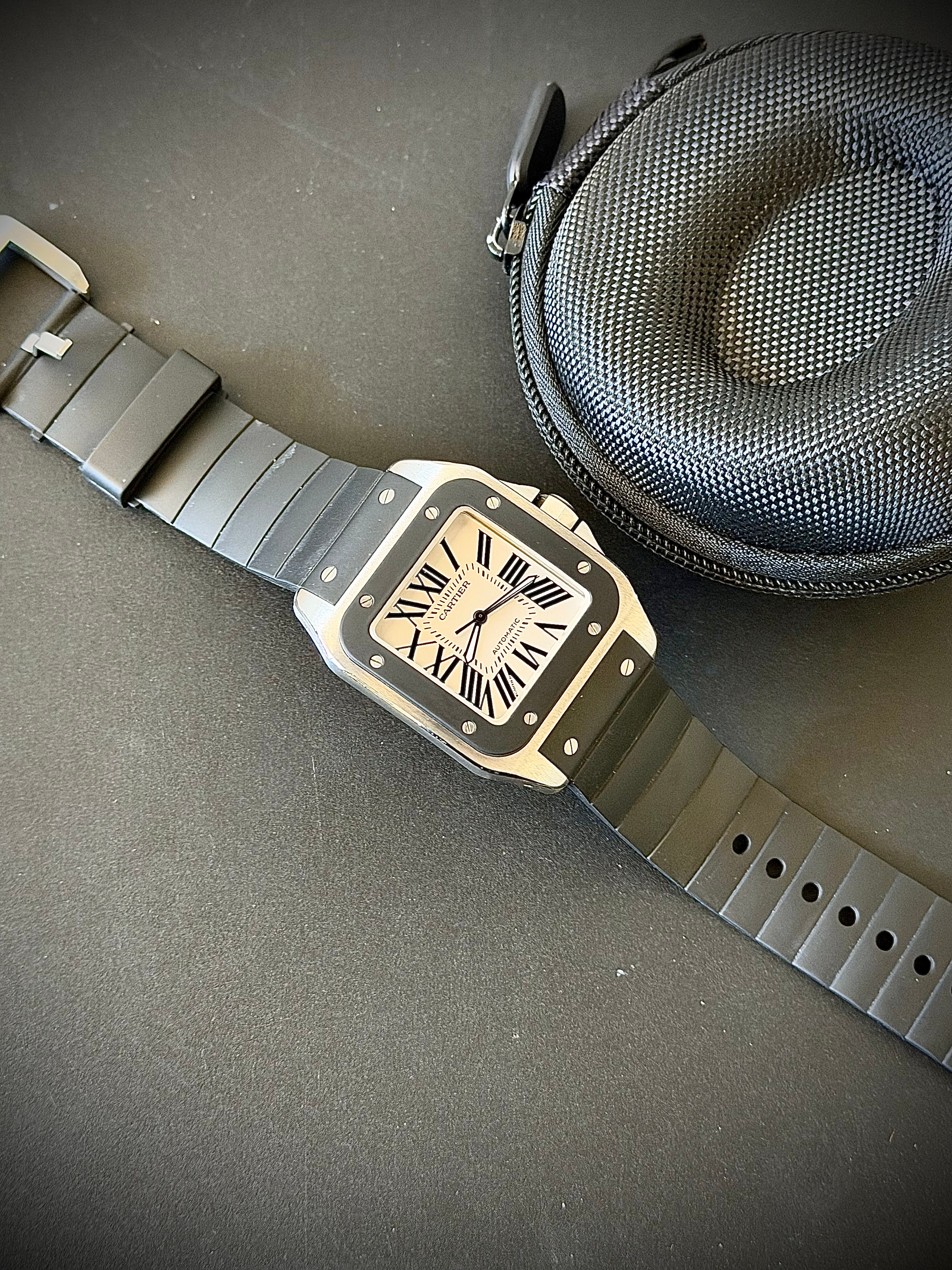 CIRCA 2011 CARTIER SANTOS 100, W20121U2, WATCH ONLY, INC GST