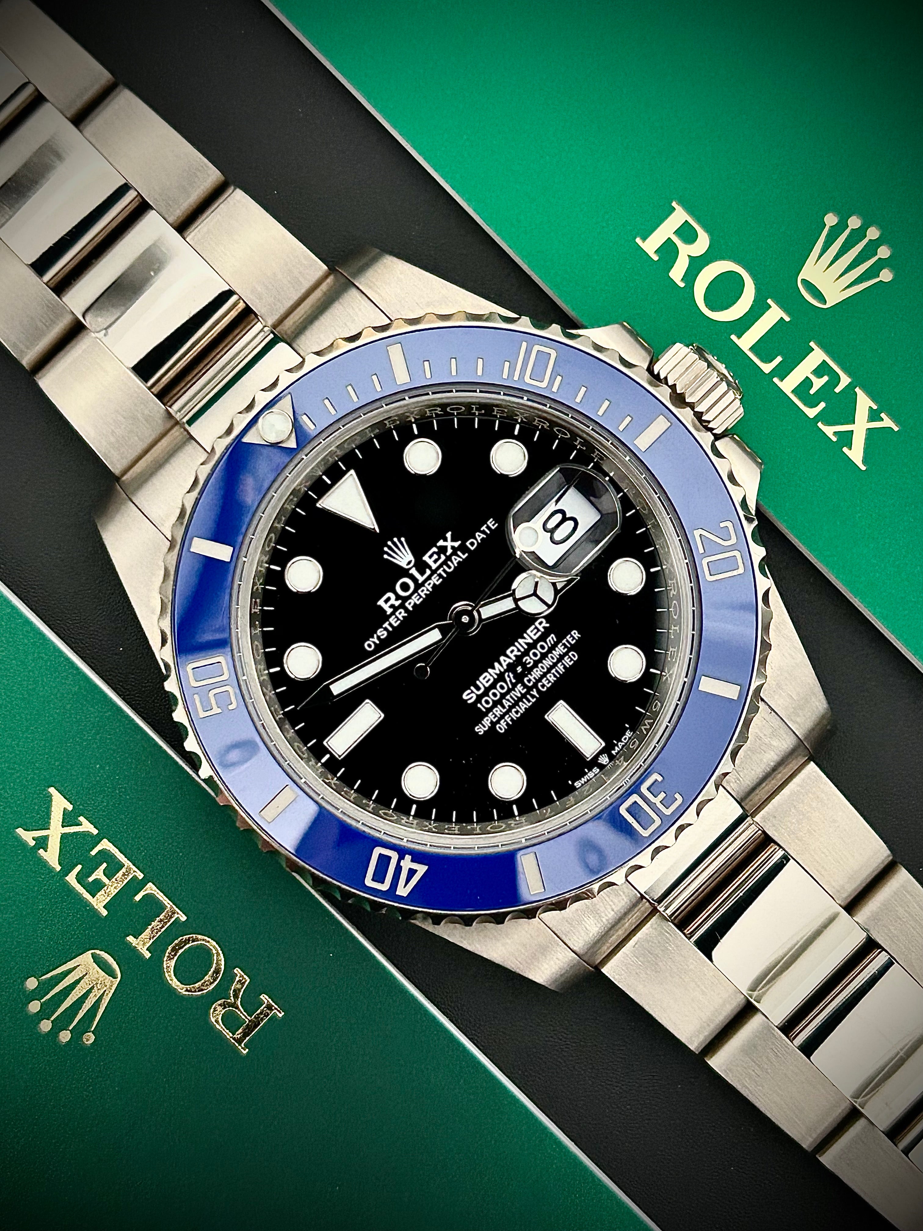 2022 ROLEX SUBMARINER DATE, 126619LB, COOKIE MONSTER, FULL SET, INC GST