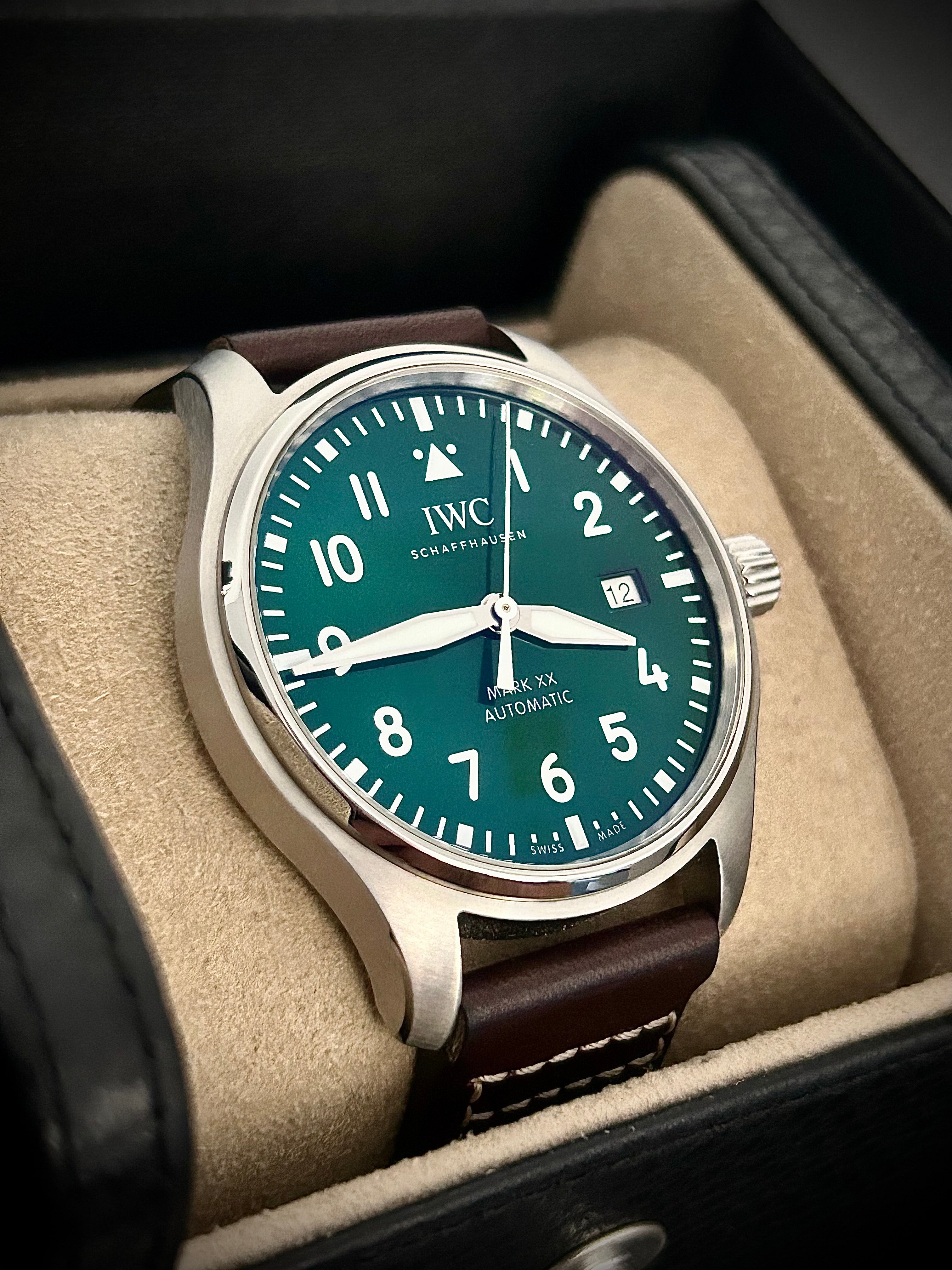 2024 IWC PILOTS WATCH MARK XX, GREEN DIAL, IW328305, FULL SET, INC GST